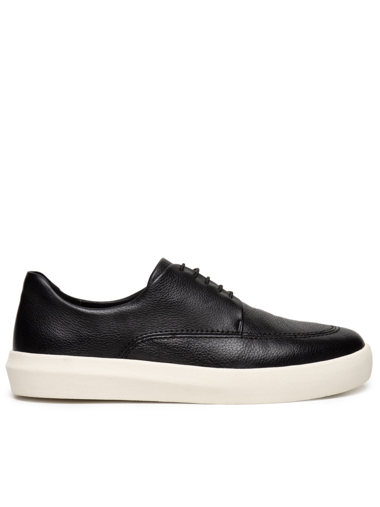 Tênis Masculino Casual Com Recorte Couro Floater Preto Ricardo Almeida