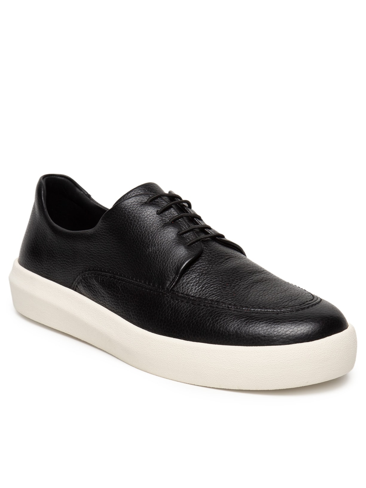 Tênis Masculino Casual Com Recorte Couro Floater Preto Ricardo Almeida