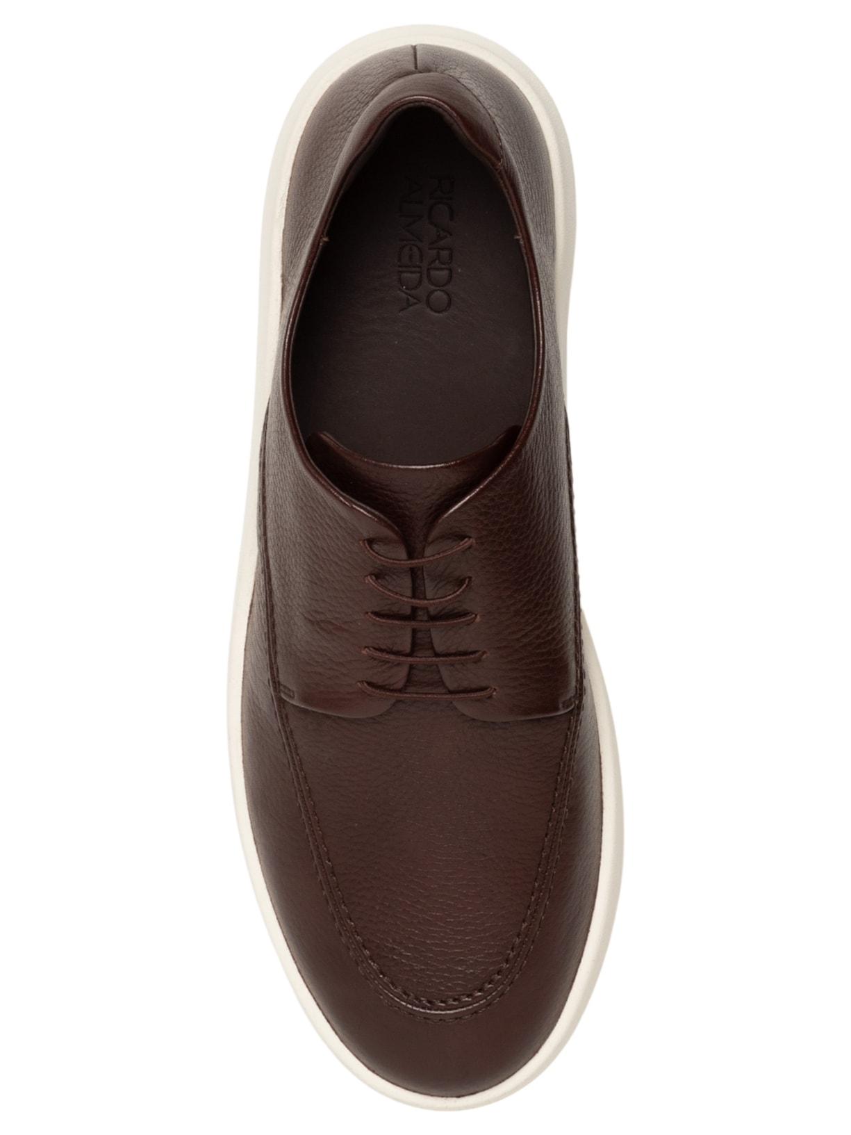 Tênis Masculino Casual Com Recorte Em Couro Floater Marrom Ricardo Almeida