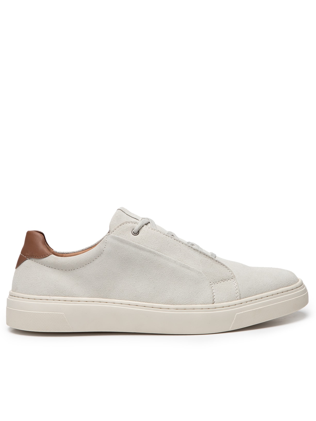 Tênis Masculino Casual Comfy Camurça - Branco