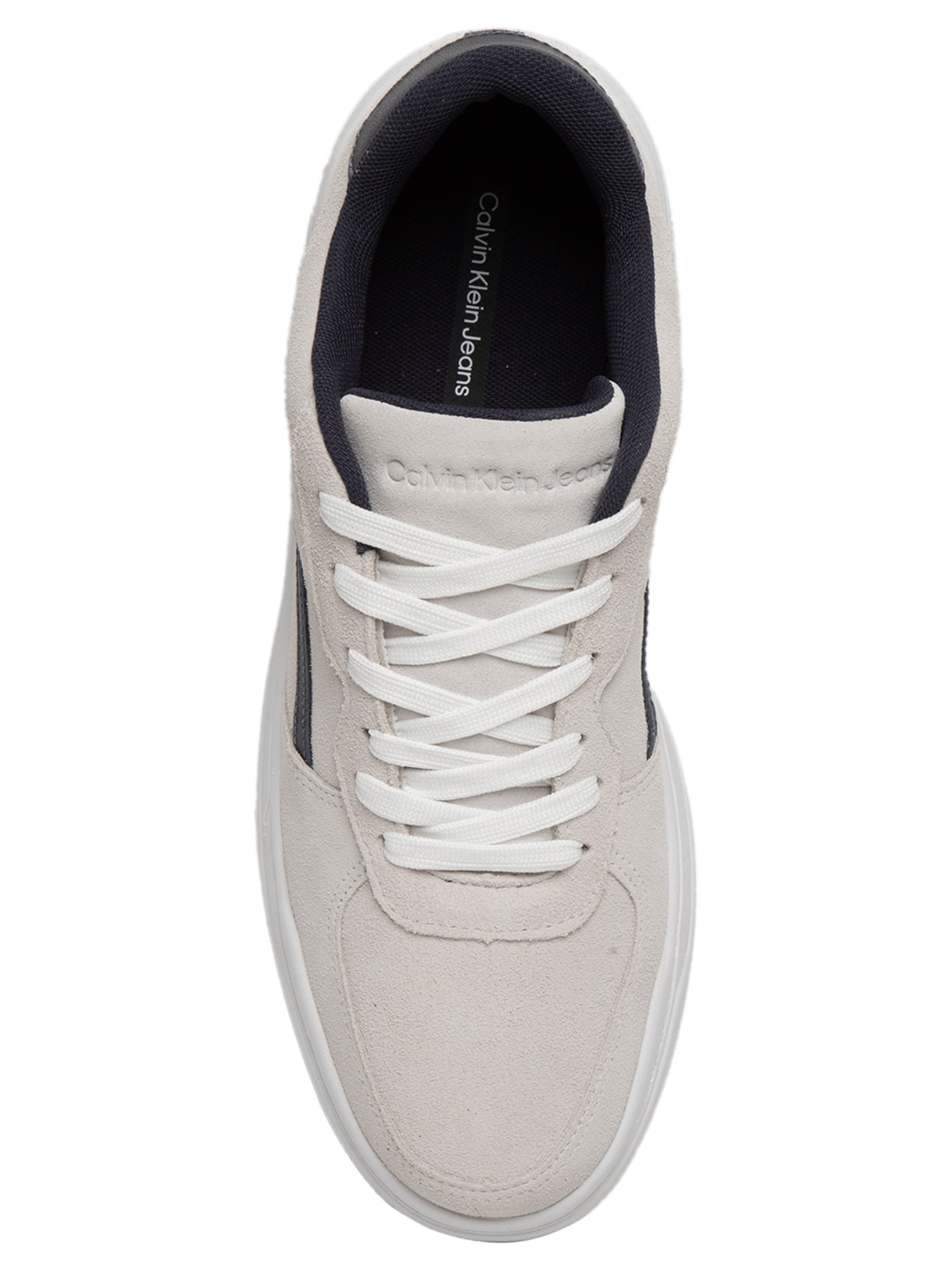 Tênis Masculino Casual Court Camurça Layers Branco Calvin Klein Jeans