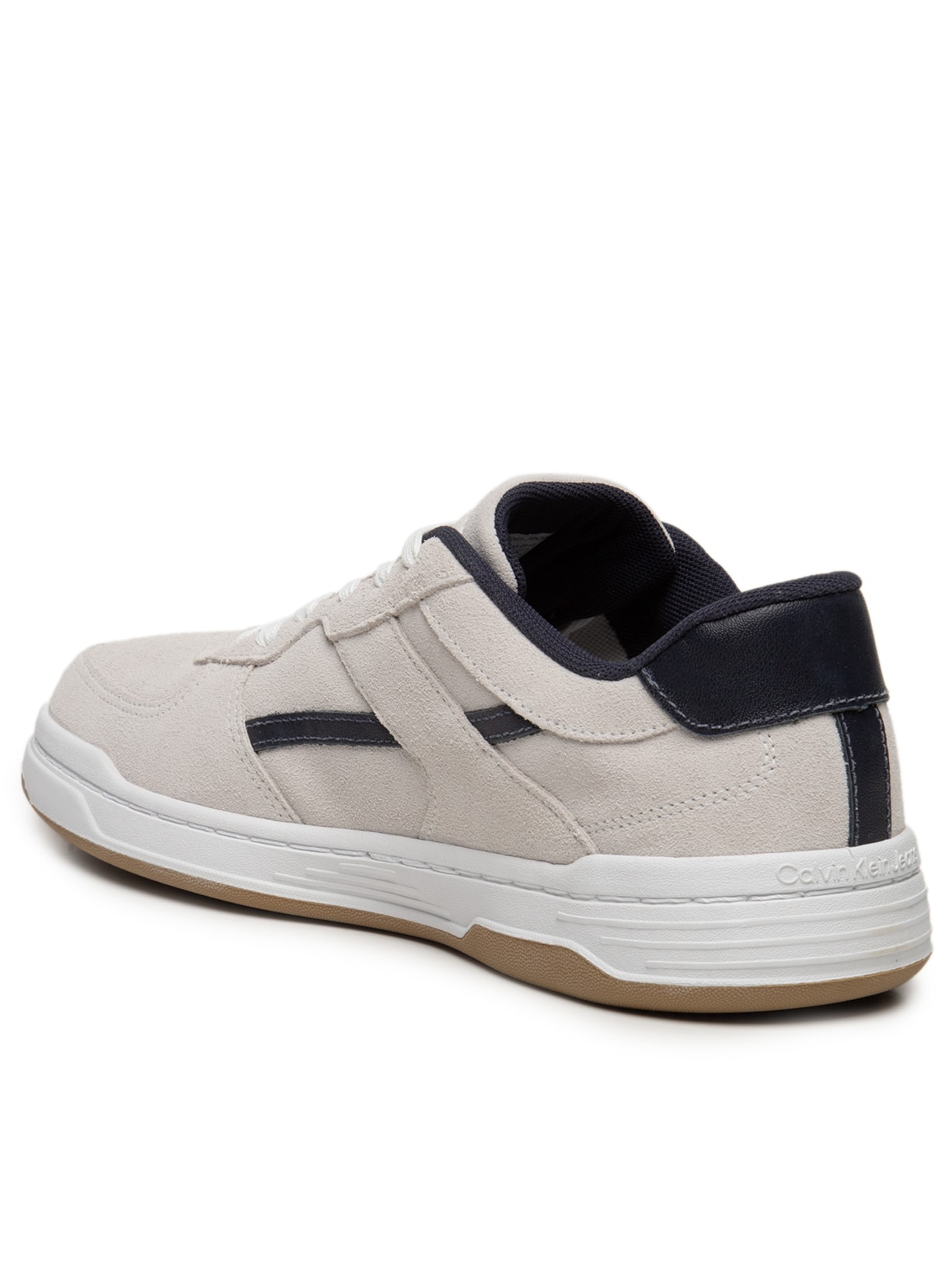 Tênis Masculino Casual Court Camurça Layers Branco Calvin Klein Jeans
