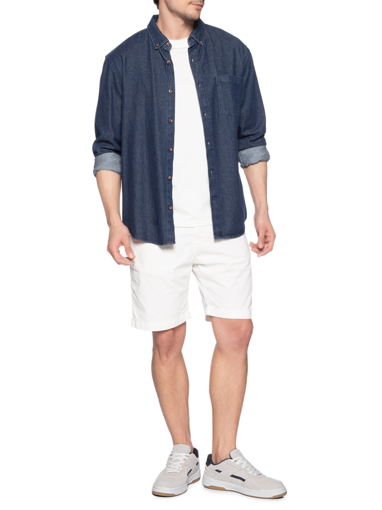 Tênis Masculino Casual Court Camurça Layers Branco Calvin Klein Jeans