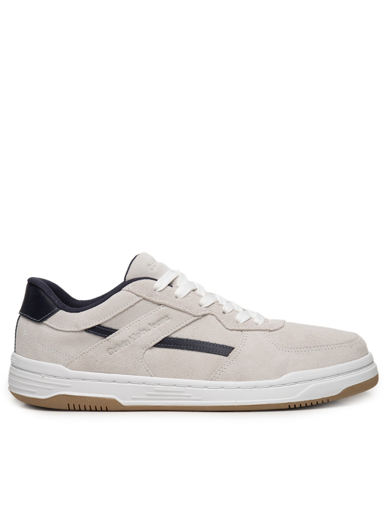 Tênis Masculino Casual Court Camurça Layers Branco Calvin Klein Jeans