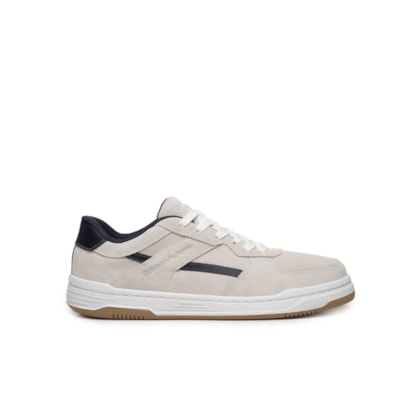 Tênis Masculino Casual Court Camurça Layers - Branco