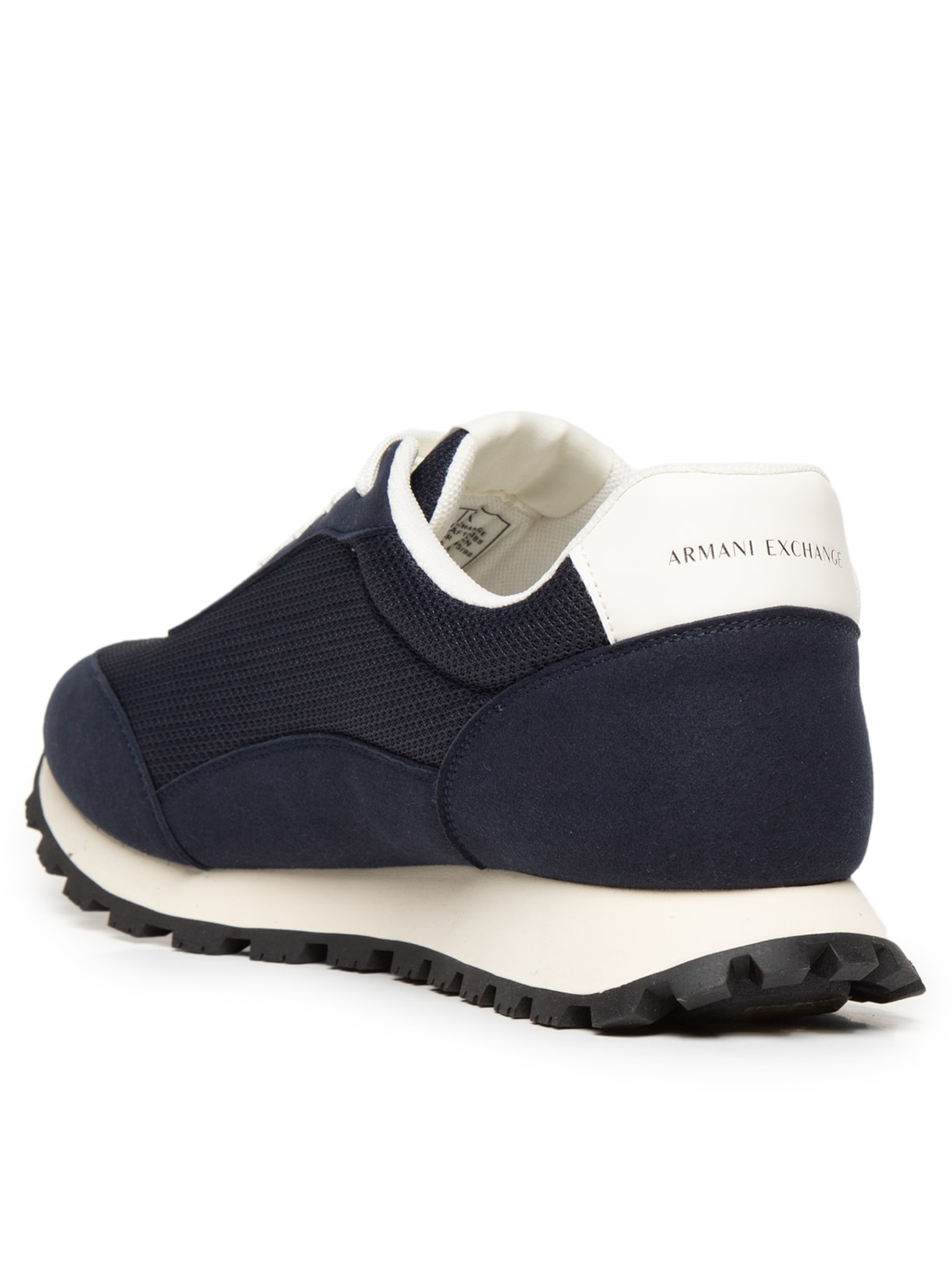 Tênis Masculino Casual De Couro Drop Microsuede Azul Armani Exchange