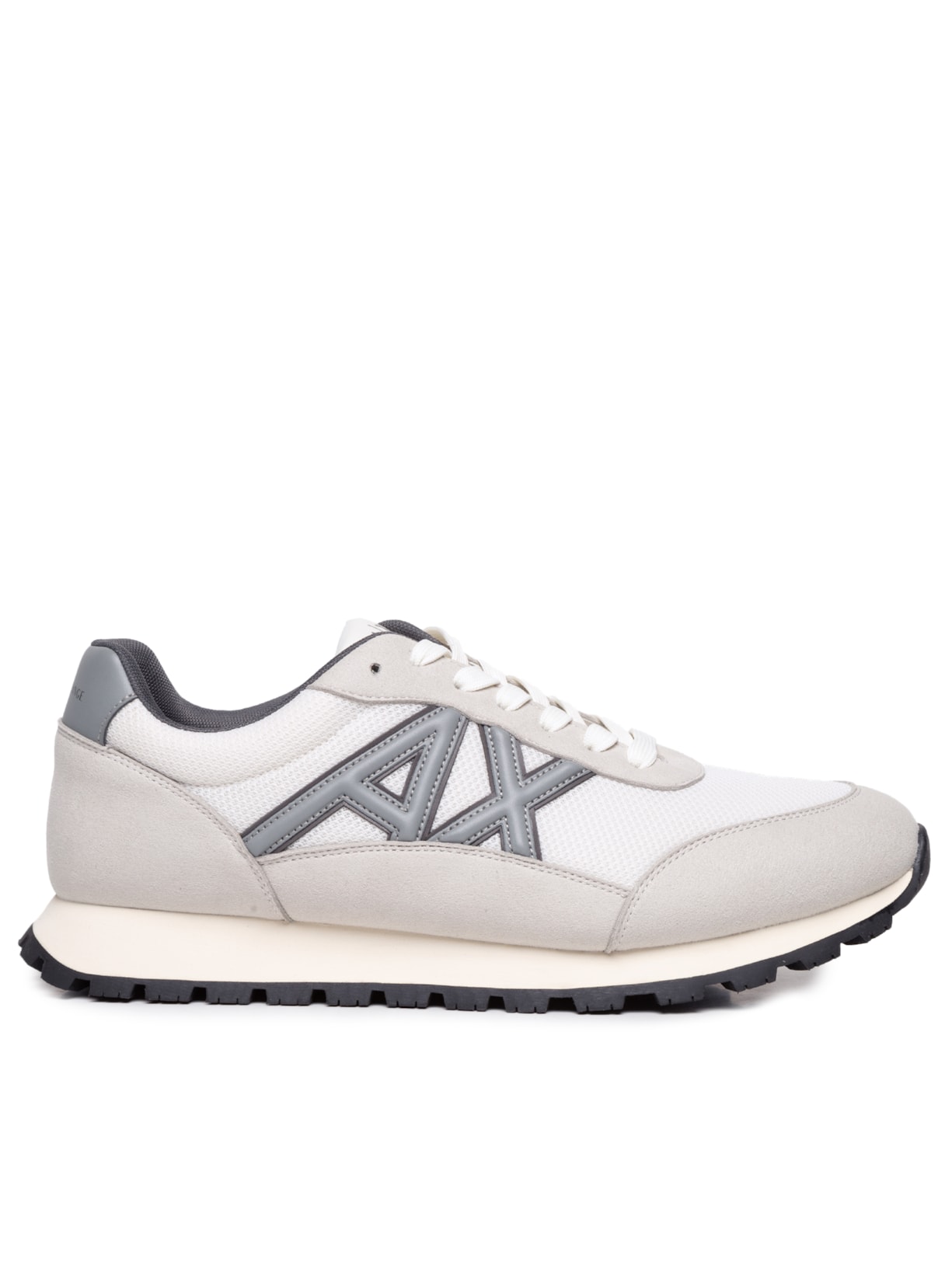 Tênis Masculino Casual De Couro Drop Microsuede - Cinza