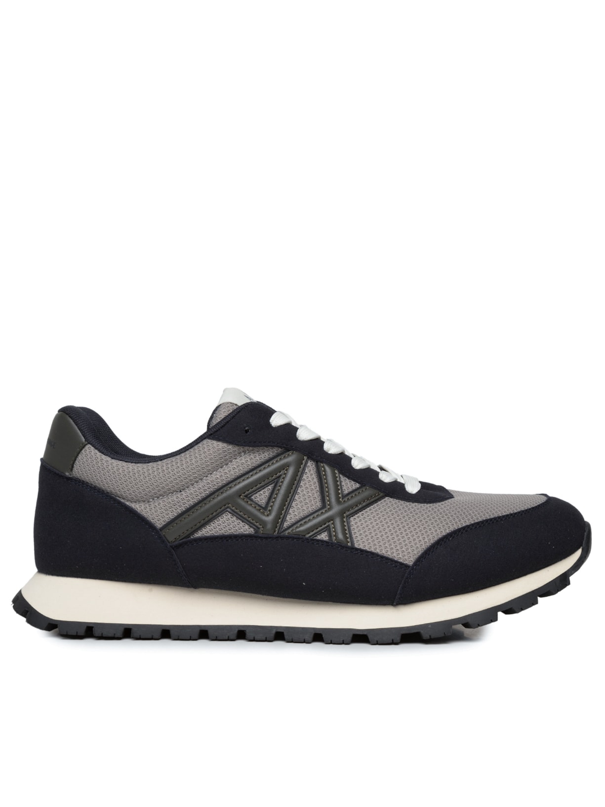 Tênis Masculino Casual De Couro Drop Microsuede Verde Armani Exchange