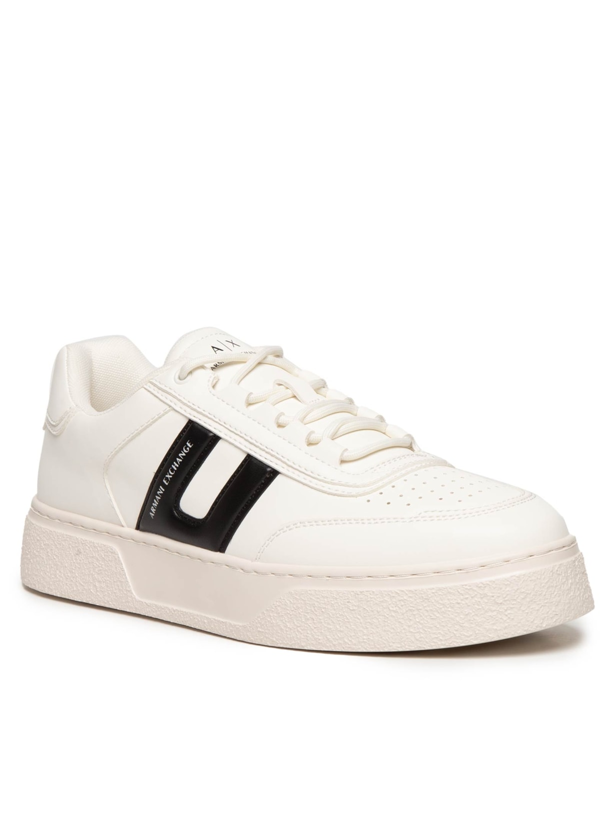 Tênis Masculino Casual De Couro Lion Low Branco Armani Exchange