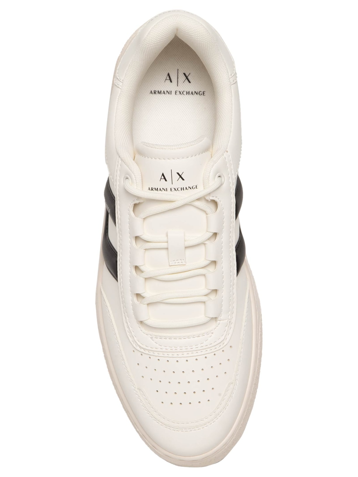Tênis Masculino Casual De Couro Lion Low Branco Armani Exchange