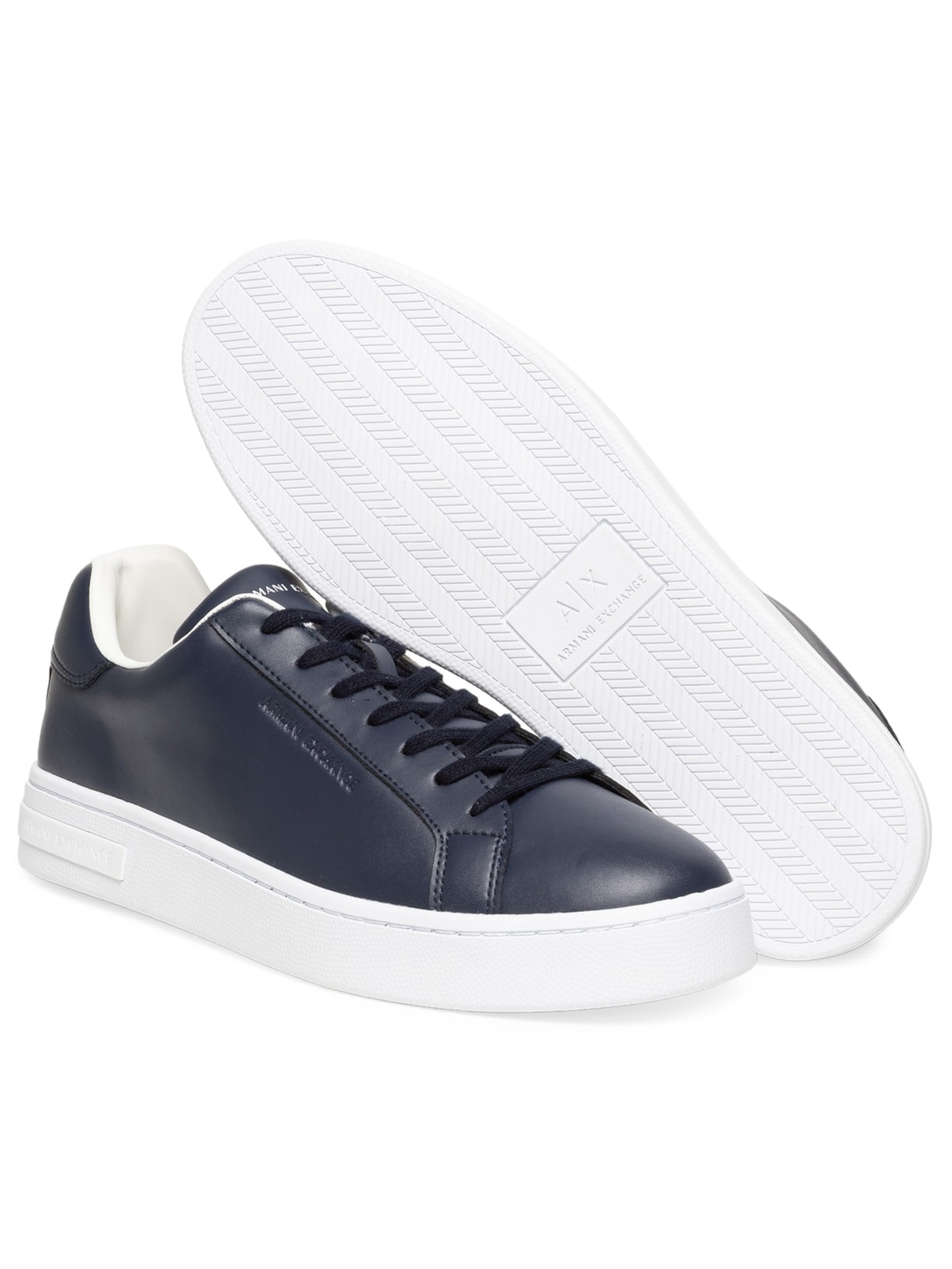 Tênis Masculino Casual De Couro London Action Leather Azul Armani Exchange