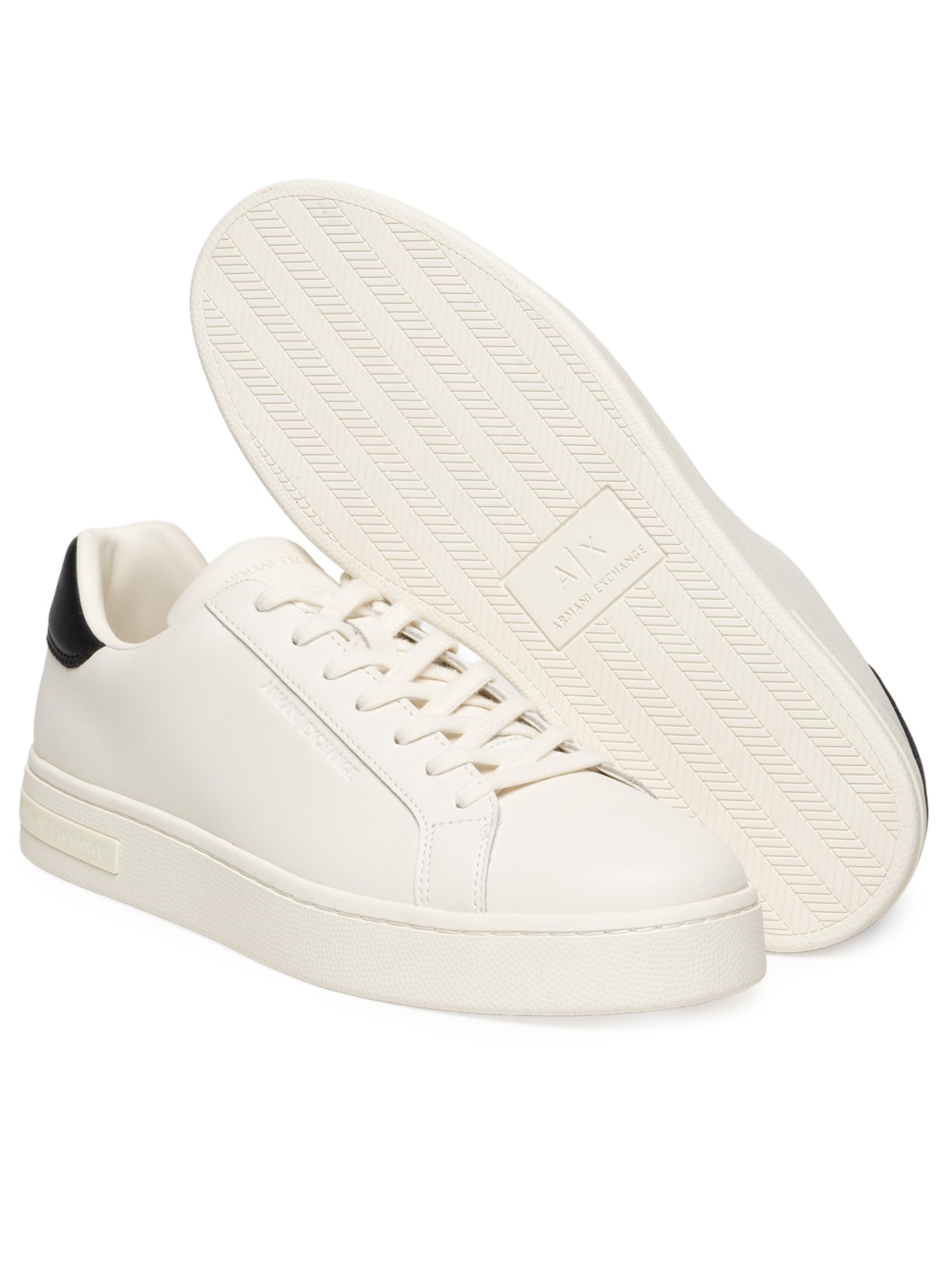 Tênis Masculino Casual De Couro London Action Leather Branco Armani Exchange