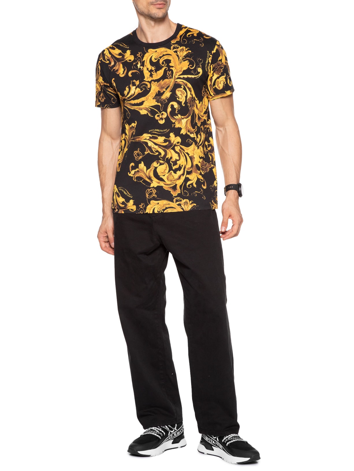 Tênis Masculino Casual Dynamic Logo Sa3 Branco Versace Jeans Couture