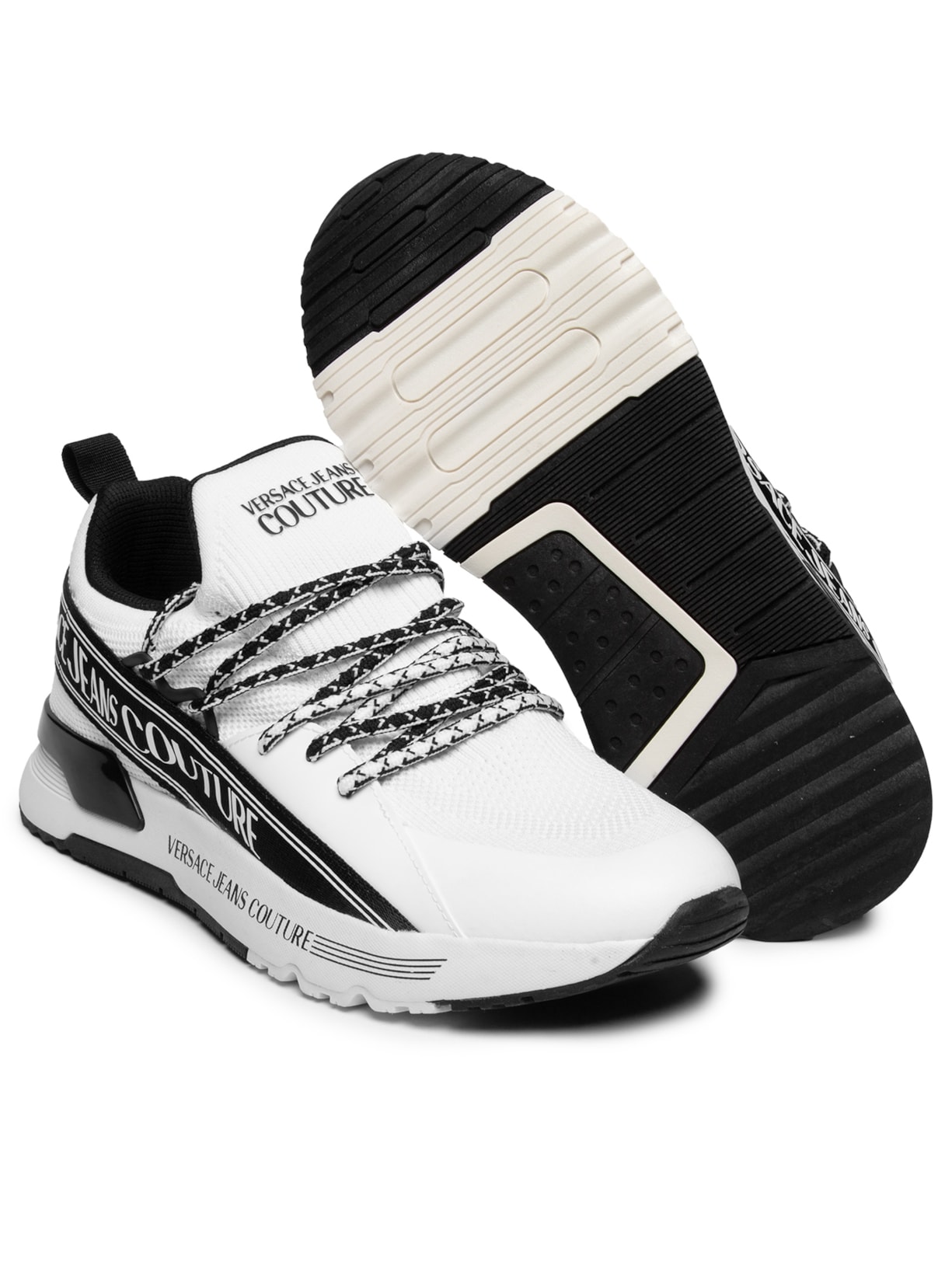 Tênis Masculino Casual Dynamic Logo Sa3 Branco Versace Jeans Couture