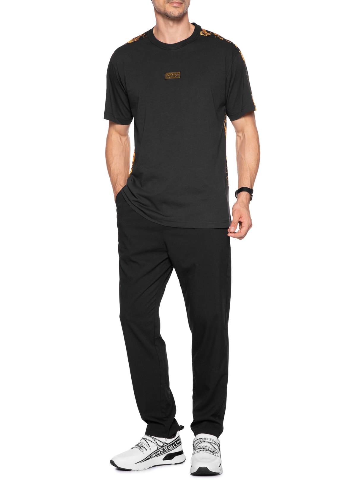 Tênis Masculino Casual Dynamic Logo Sa3 Branco Versace Jeans Couture