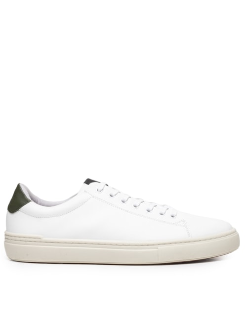 Tênis Masculino Casual Em Couro - Branco