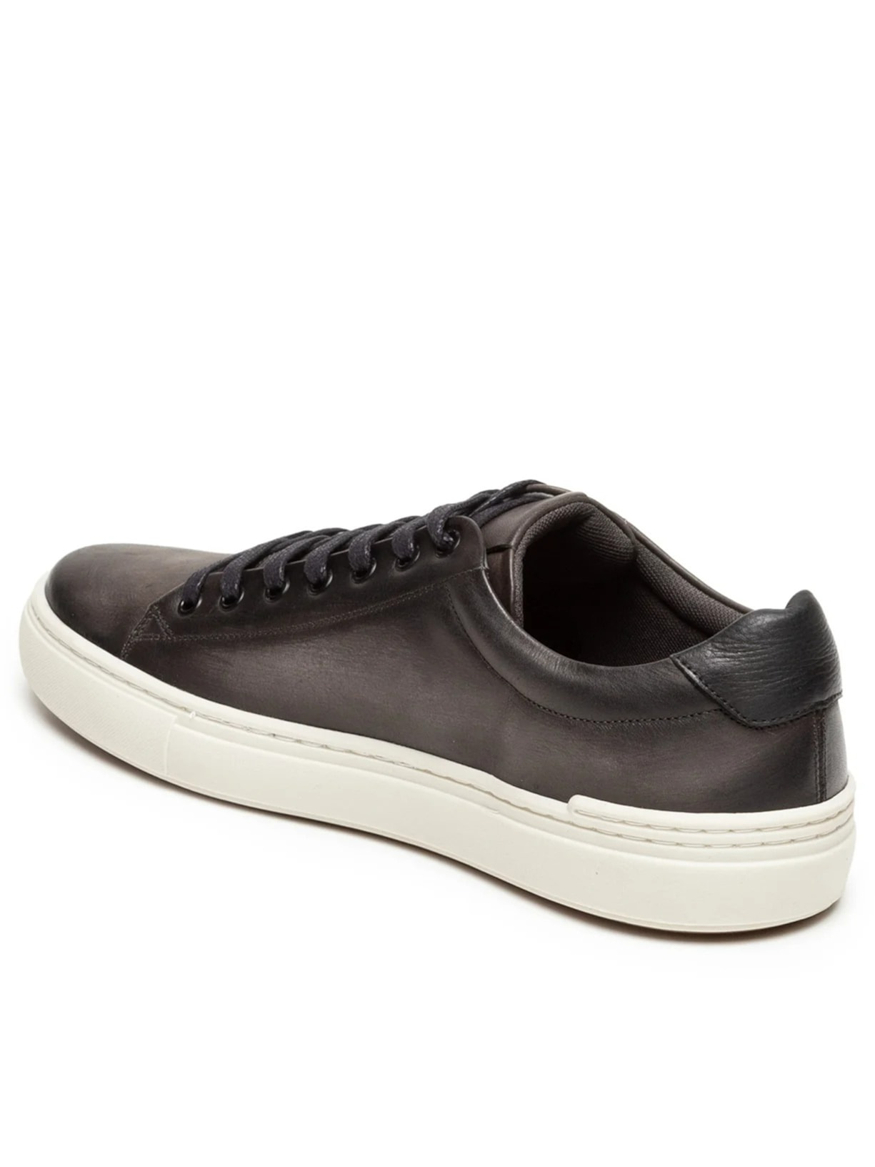 Tênis Masculino Casual Em Couro Cinza '2 Essential