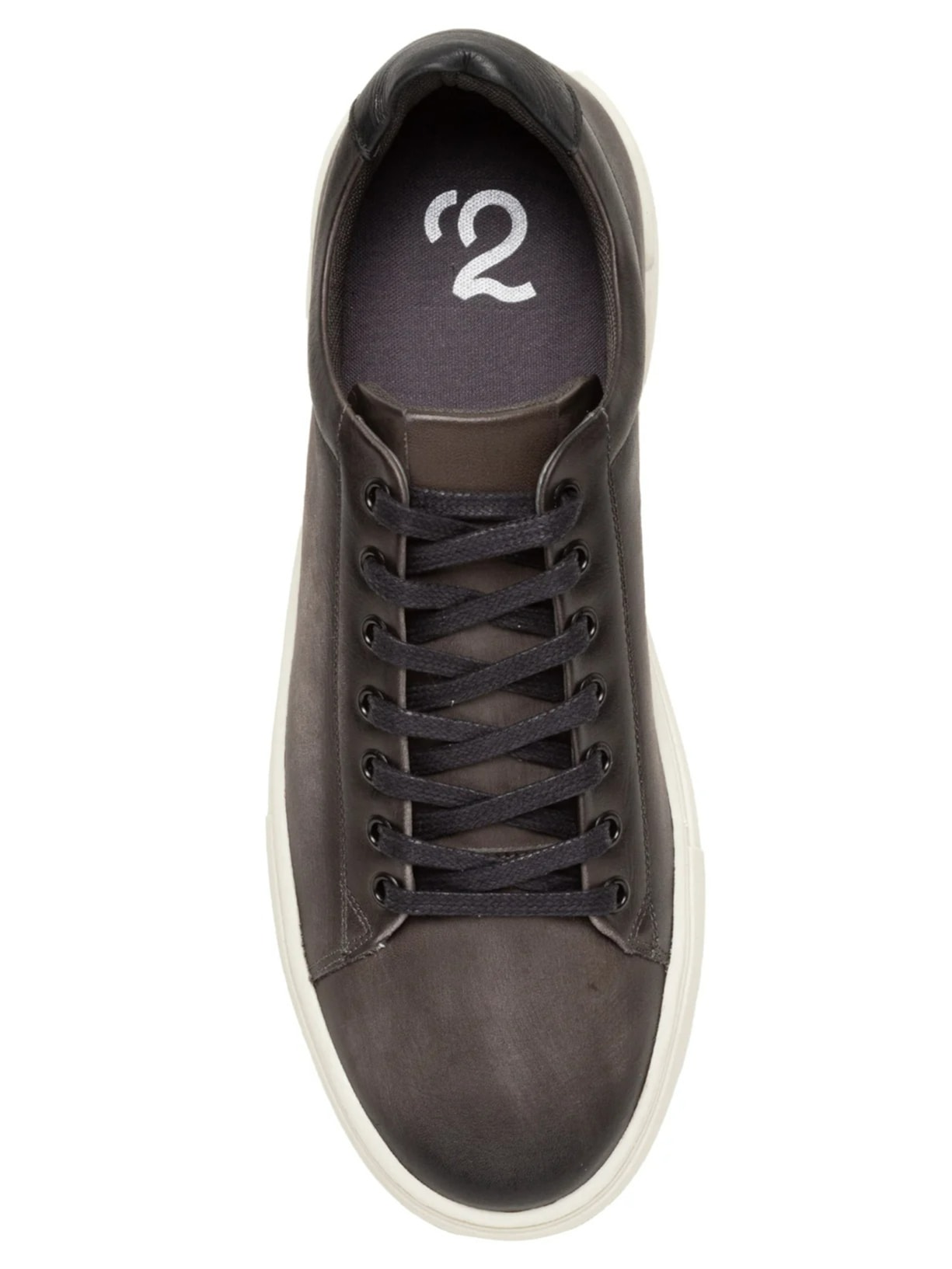 Tênis Masculino Casual Em Couro Cinza '2 Essential