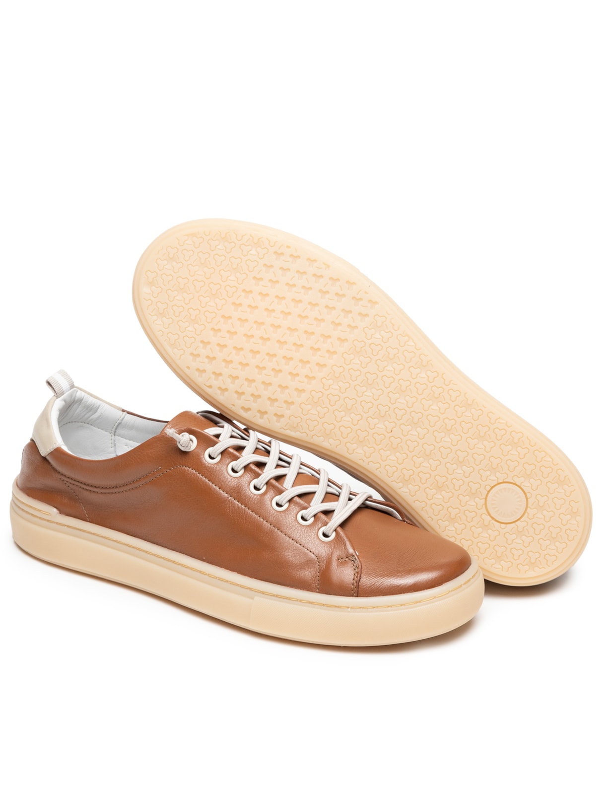 Tênis Masculino Casual Em Couro Marrom '2 Essential