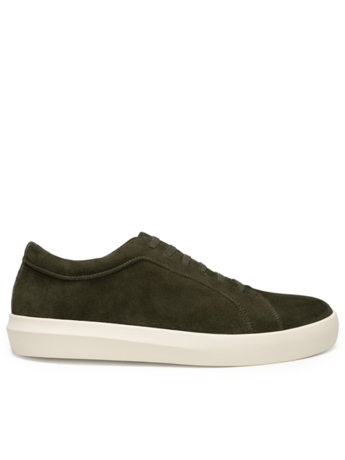 Tênis Masculino Casual Flat Com Cadarço - Verde