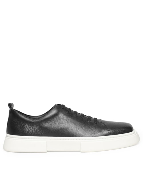 Tênis Masculino Casual Liso Sola Quadrada - Preto