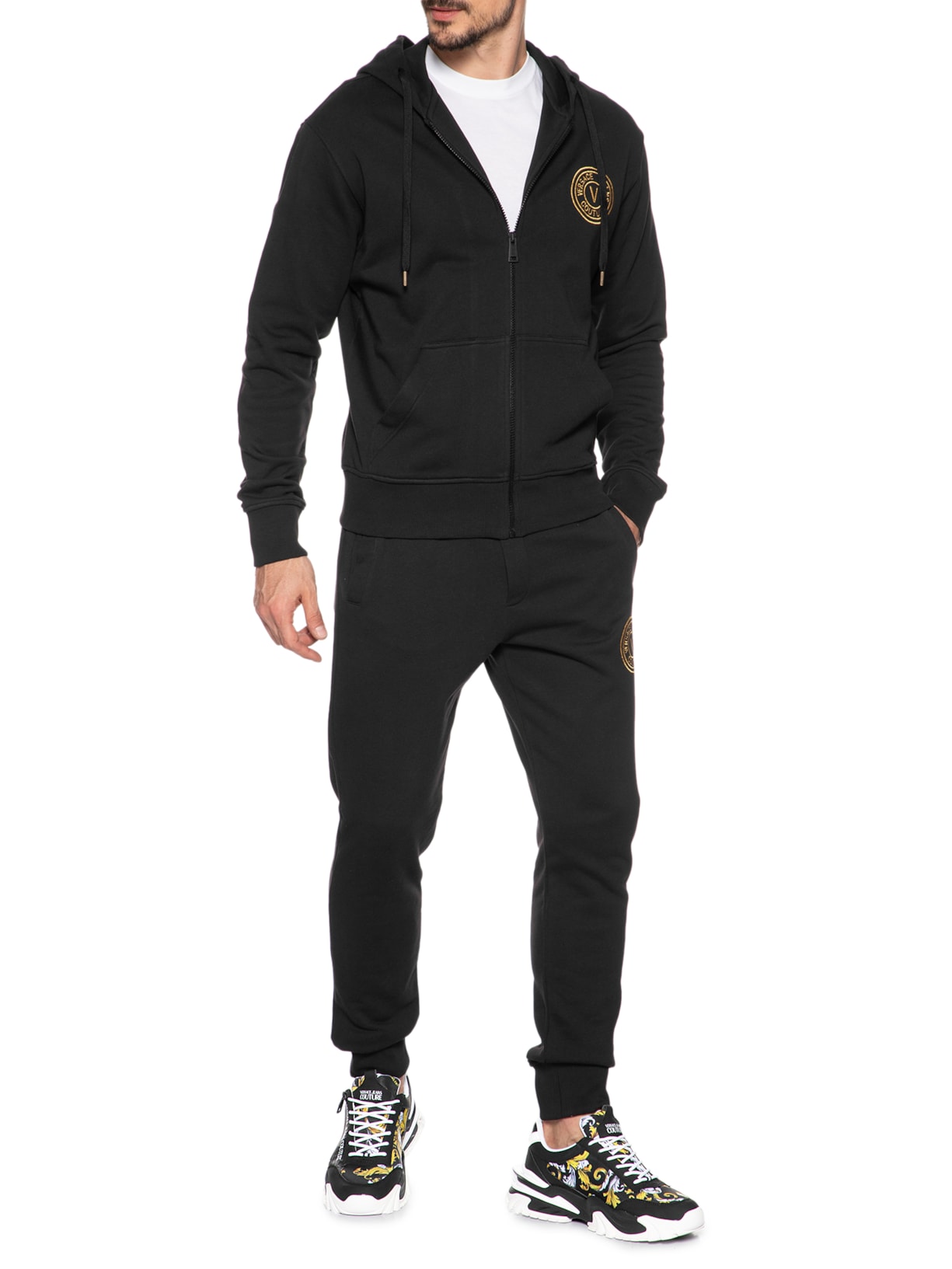 Tênis Masculino Casual New Trail Trek Dis Preto Versace Jeans Couture