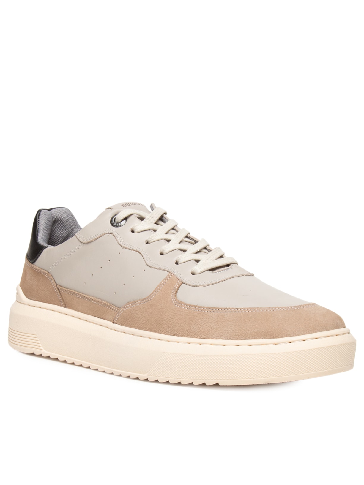 Tênis Masculino Casual Recorte Smoke Bege Sergio K