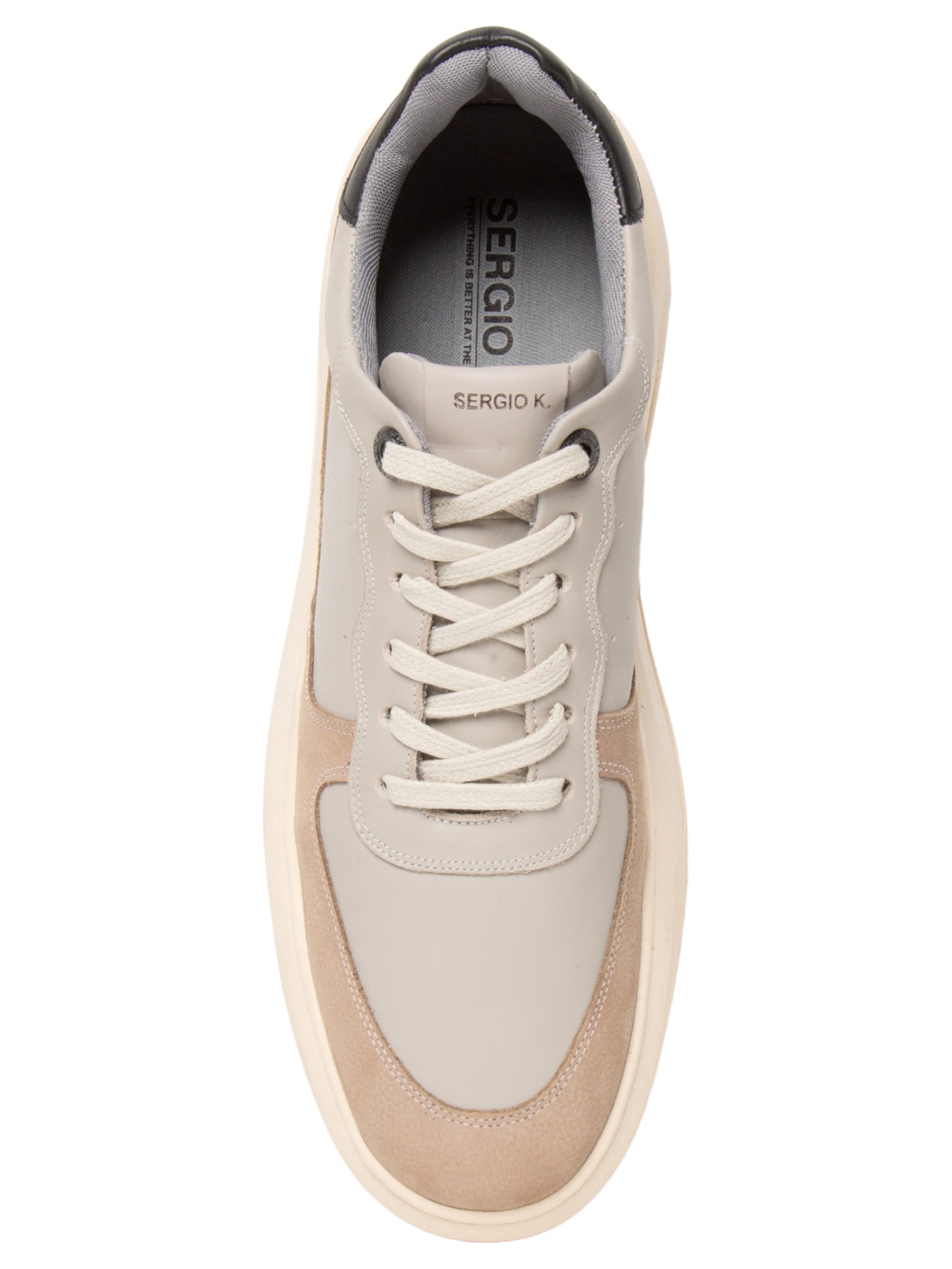 Tênis Masculino Casual Recorte Smoke Bege Sergio K