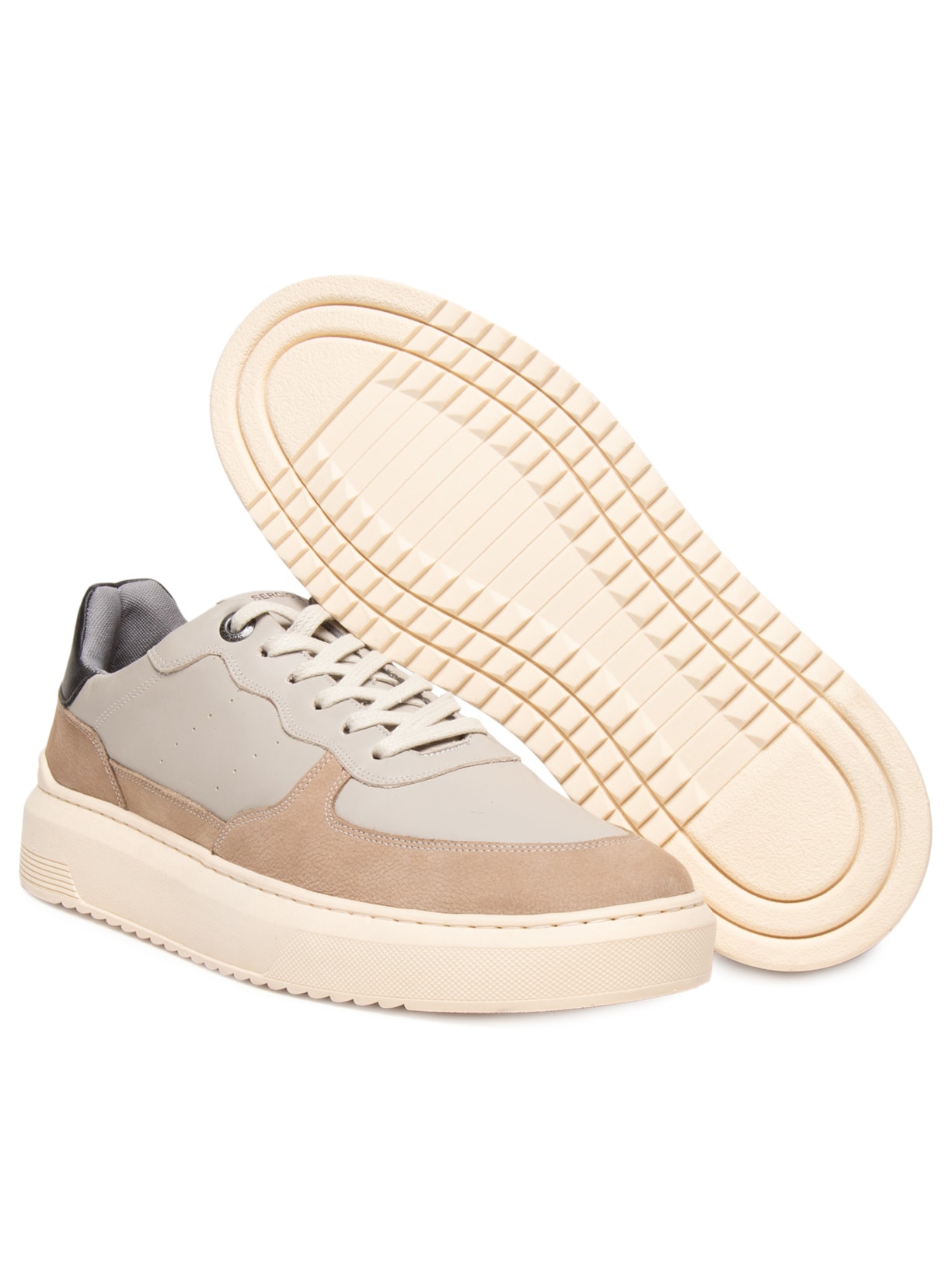 Tênis Masculino Casual Recorte Smoke Bege Sergio K