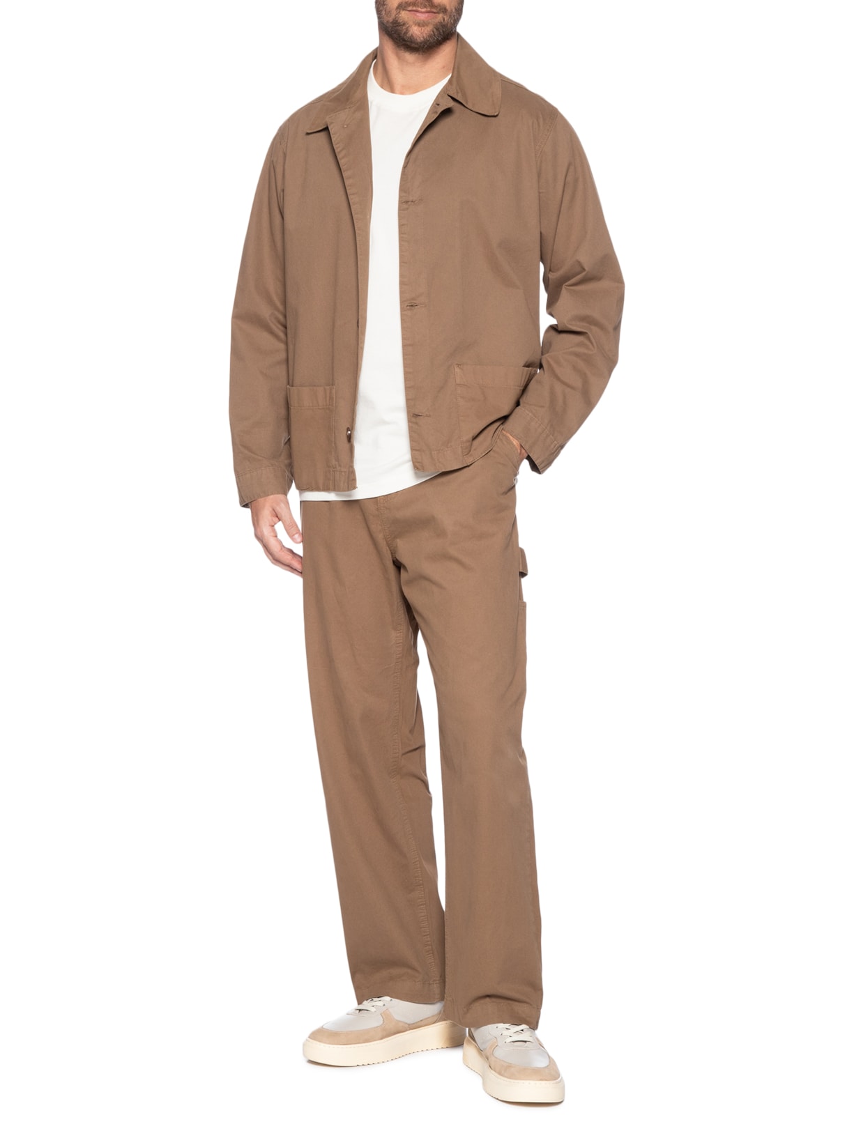 Tênis Masculino Casual Recorte Smoke Bege Sergio K