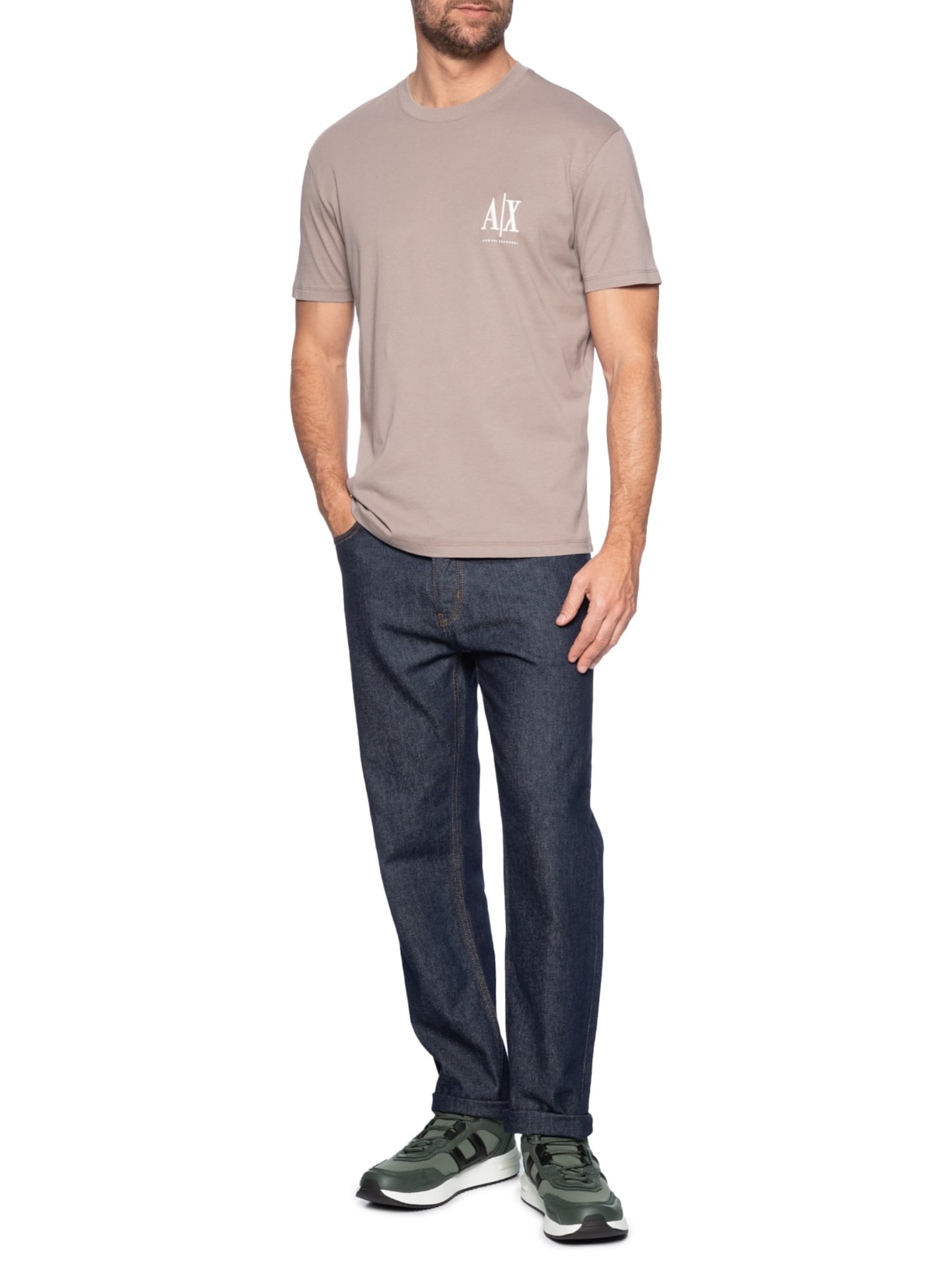 Tênis Masculino Casual Sdusseldorf Knit Verde Armani Exchange