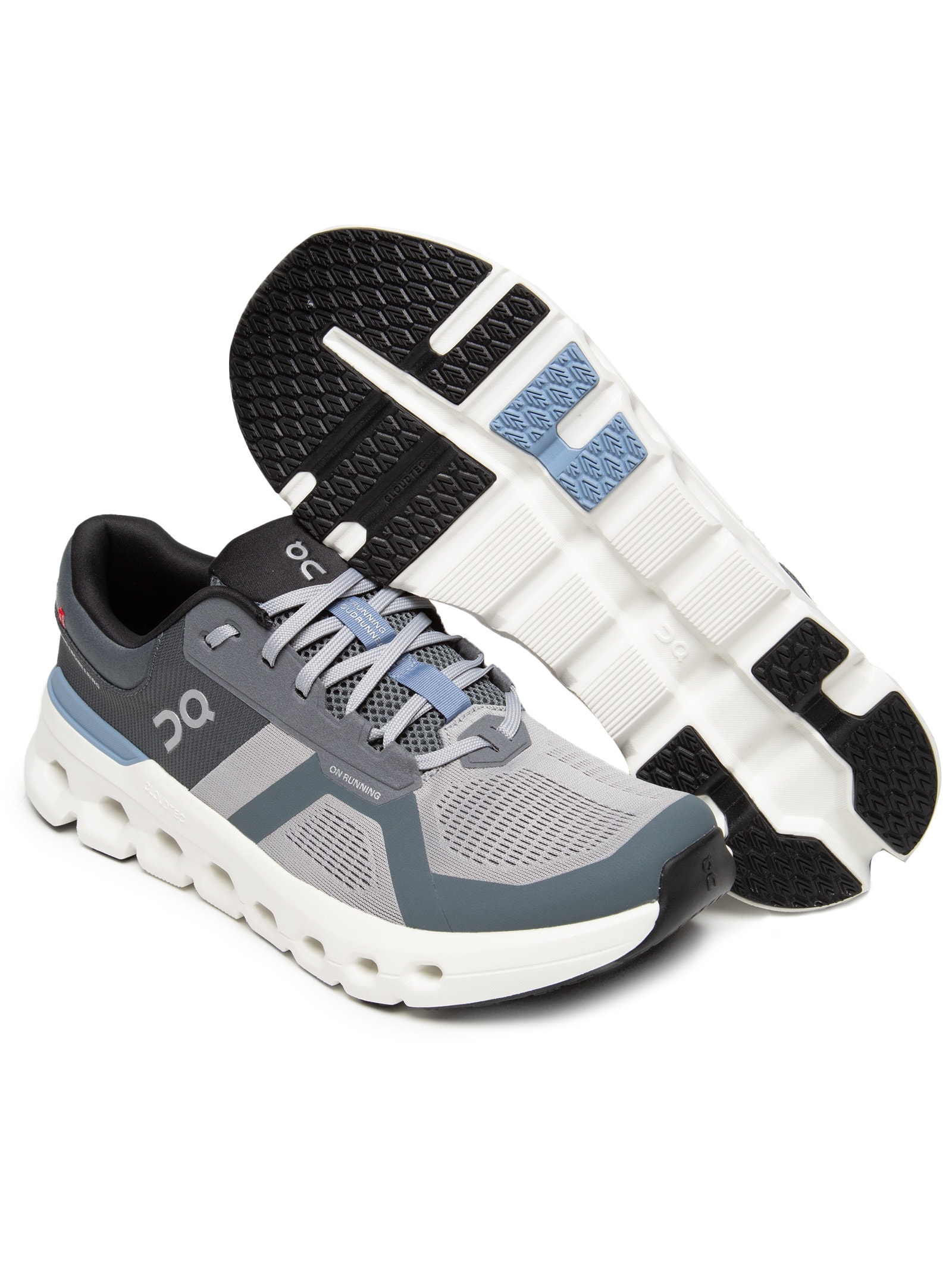On Running - Tênis Masculino Cloudrunner 2 Alloy Chambray - Cinza