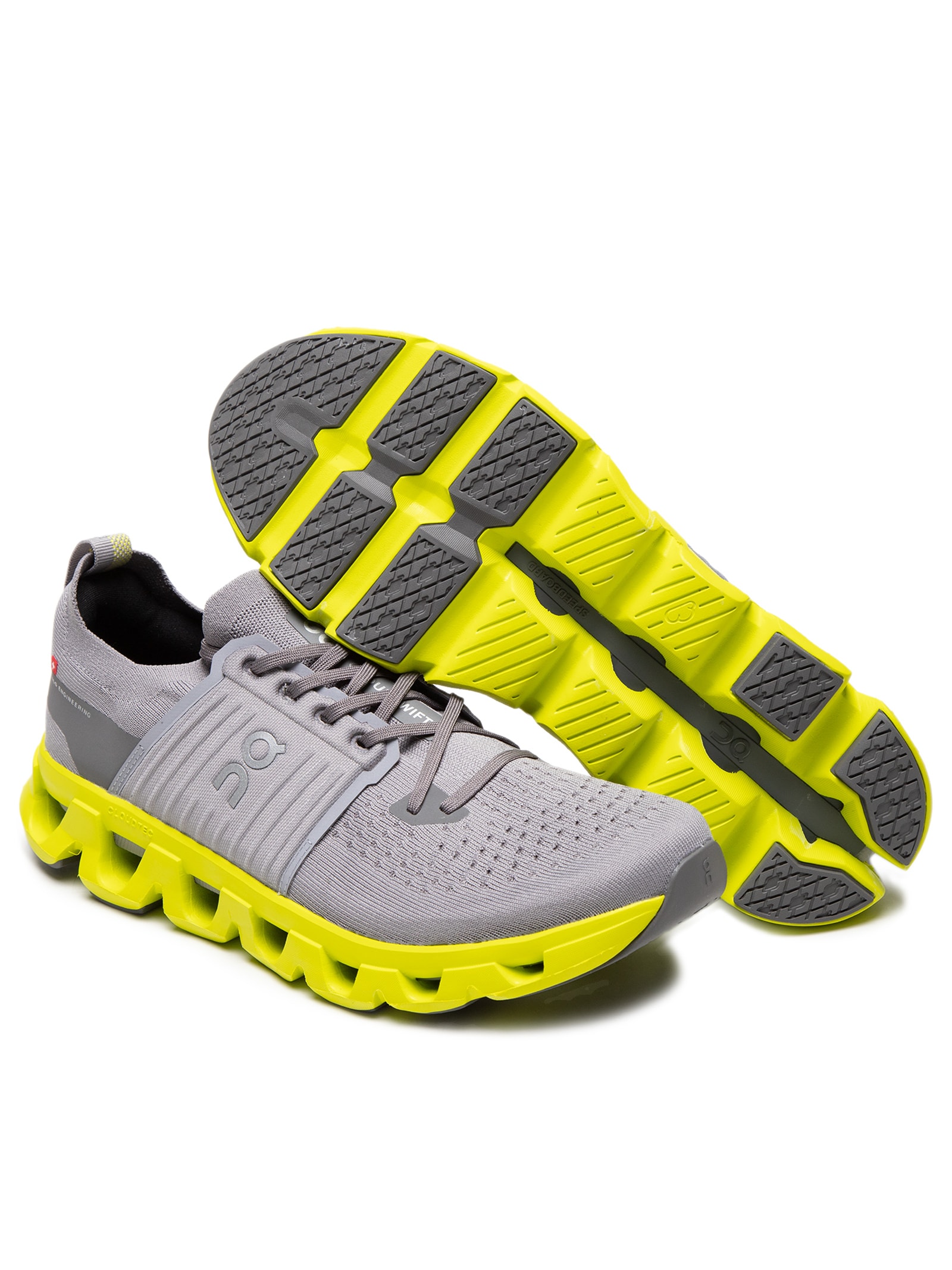 On Running - Tênis Masculino Cloudswift 4M Alloy Lime - Cinza