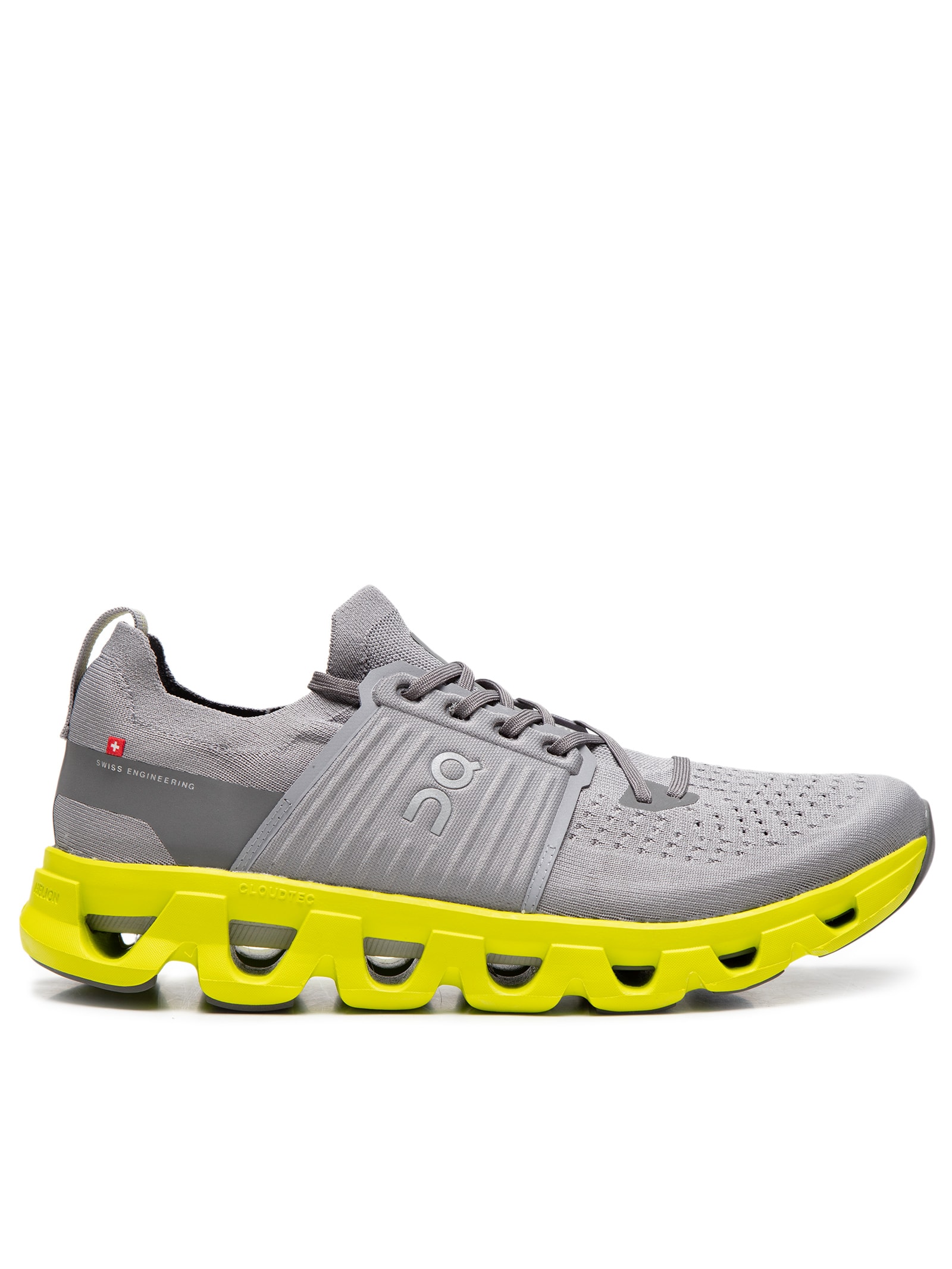 On Running - Tênis Masculino Cloudswift 4M Alloy Lime - Cinza
