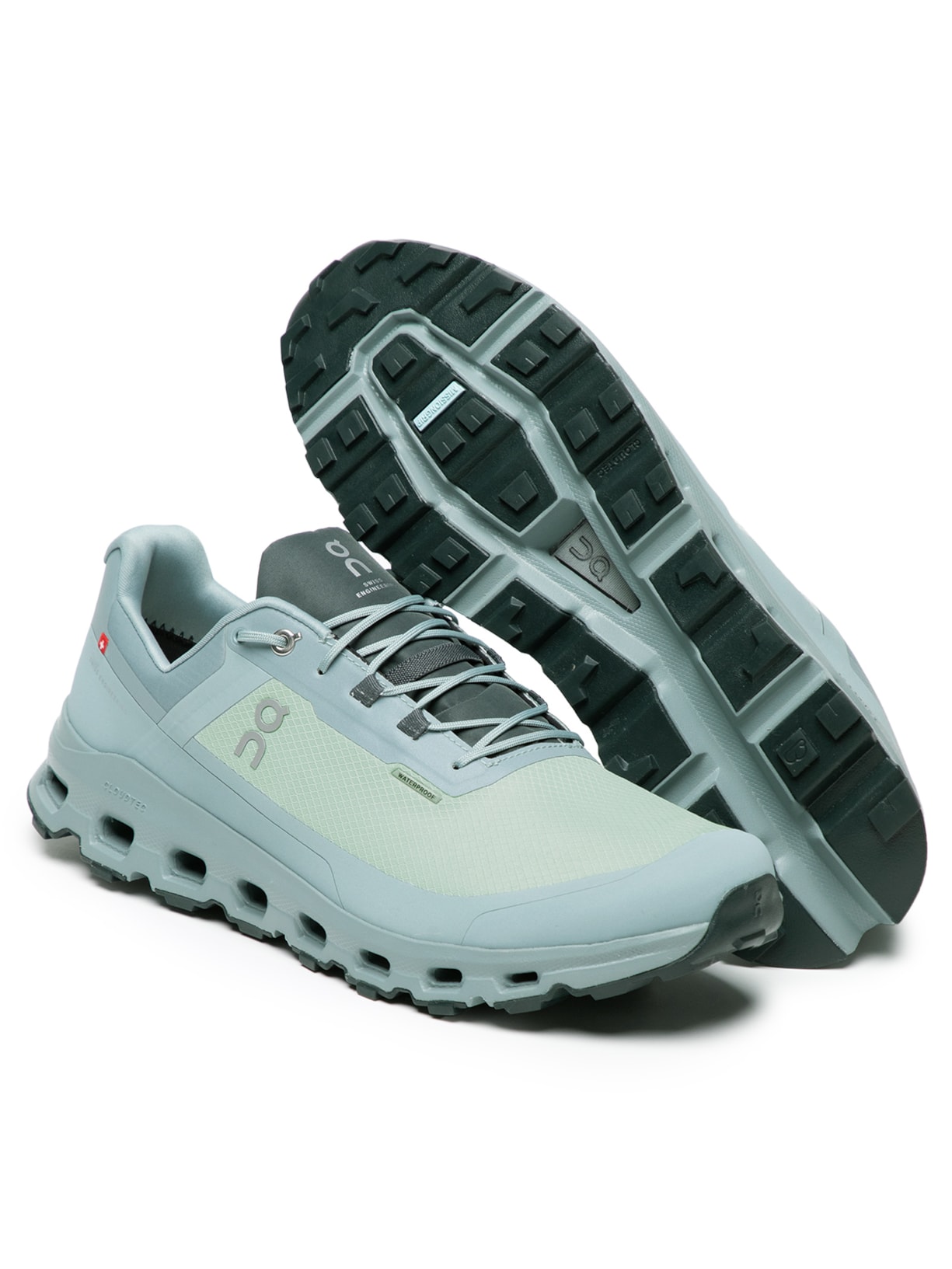 Tênis Masculino Cloudvista Waterproof Verde On Running