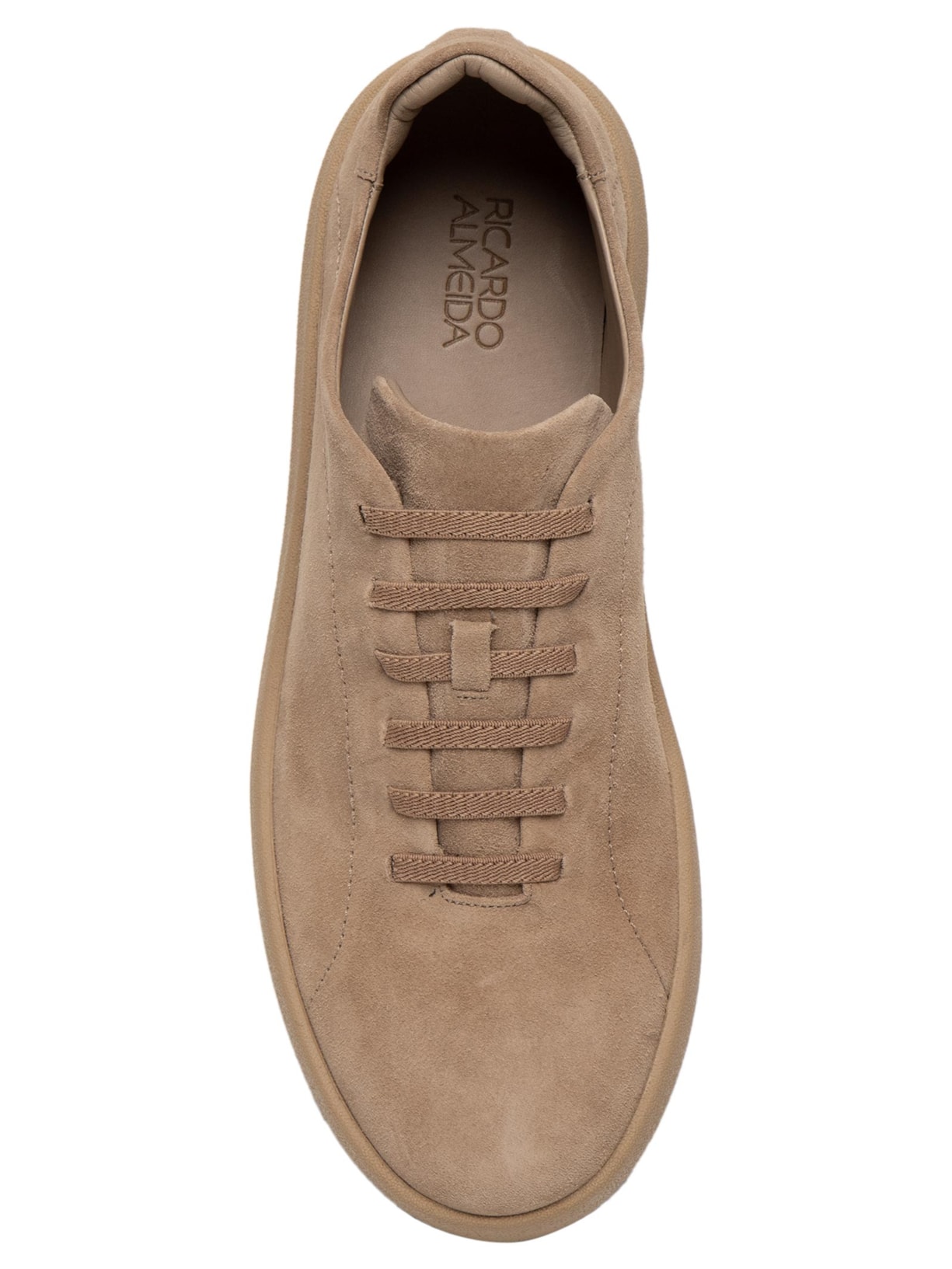 Tênis Masculino Costura Lateral Vinco Bege Ricardo Almeida