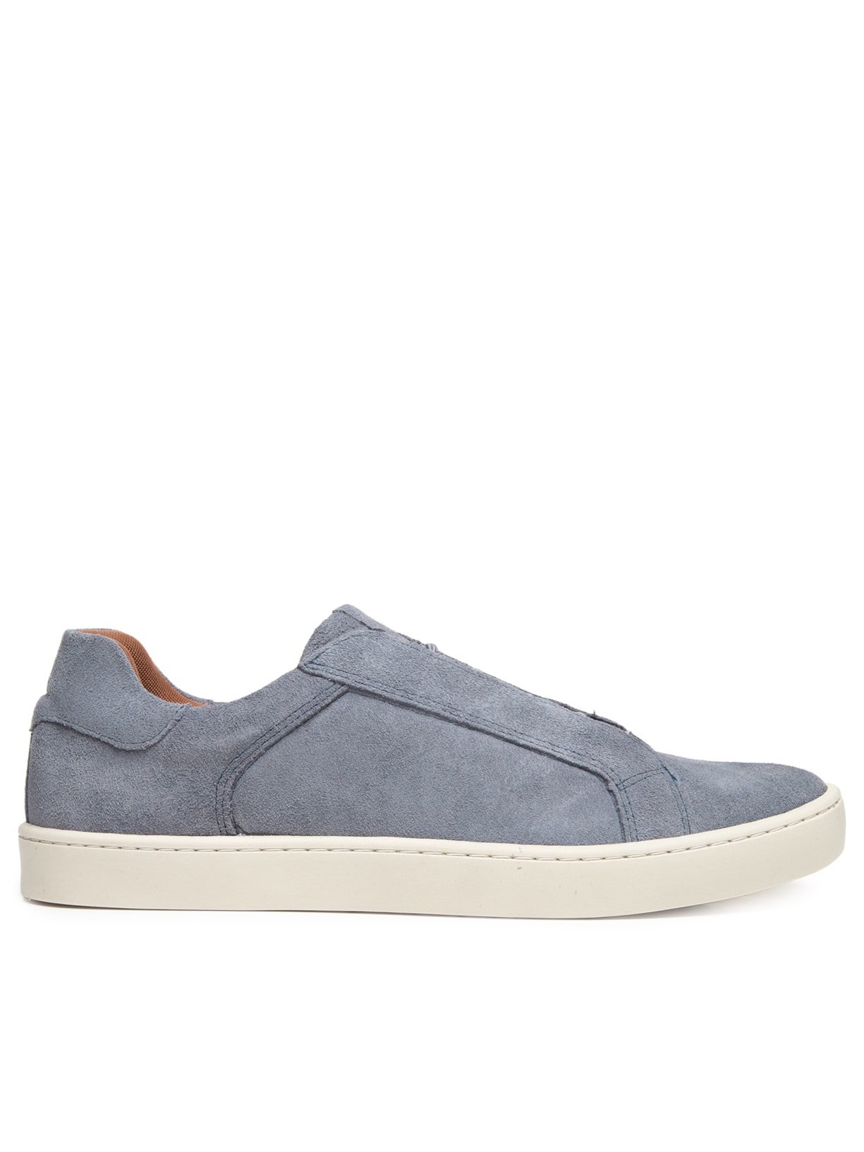 Tênis Masculino Couro Camurça Elástico Azul Sergio K