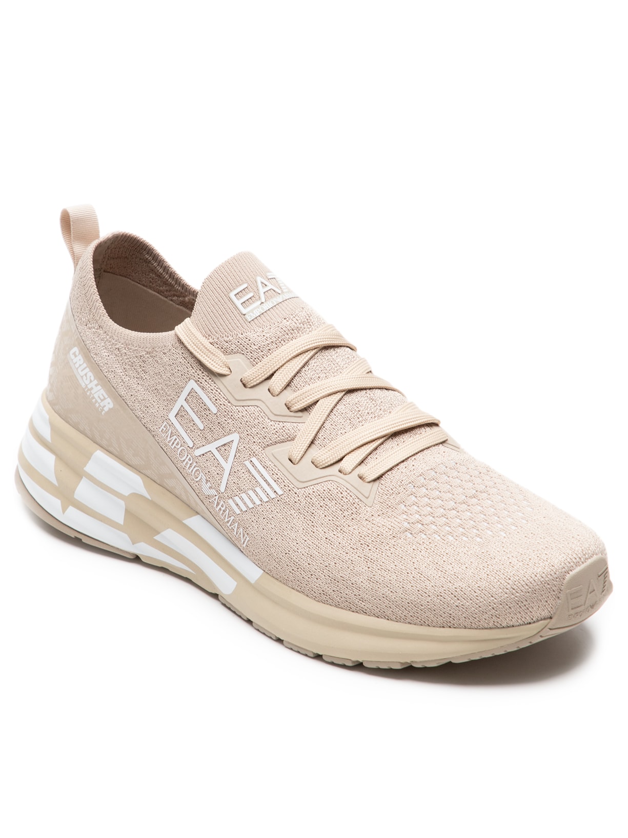 Tênis Masculino Crusher Distance Knit Bege Ea7 Emporio Armani