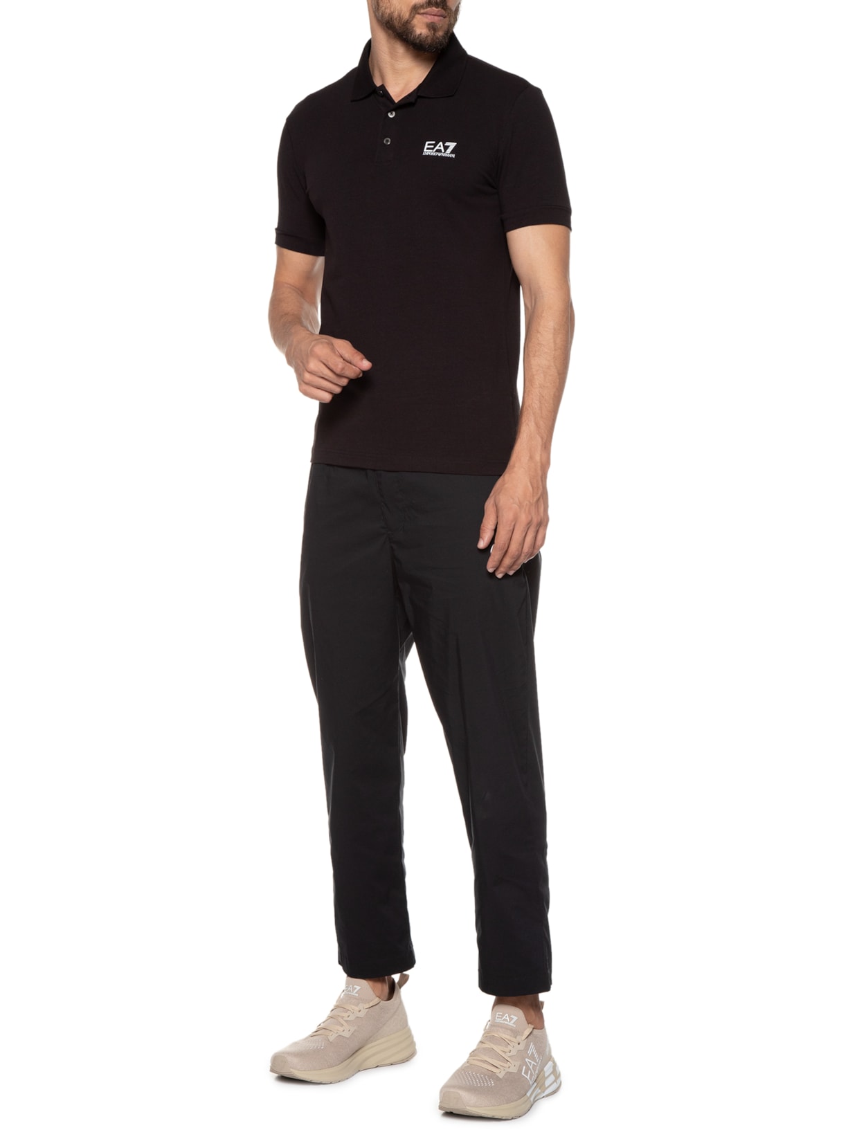 Tênis Masculino Crusher Distance Knit Bege Ea7 Emporio Armani