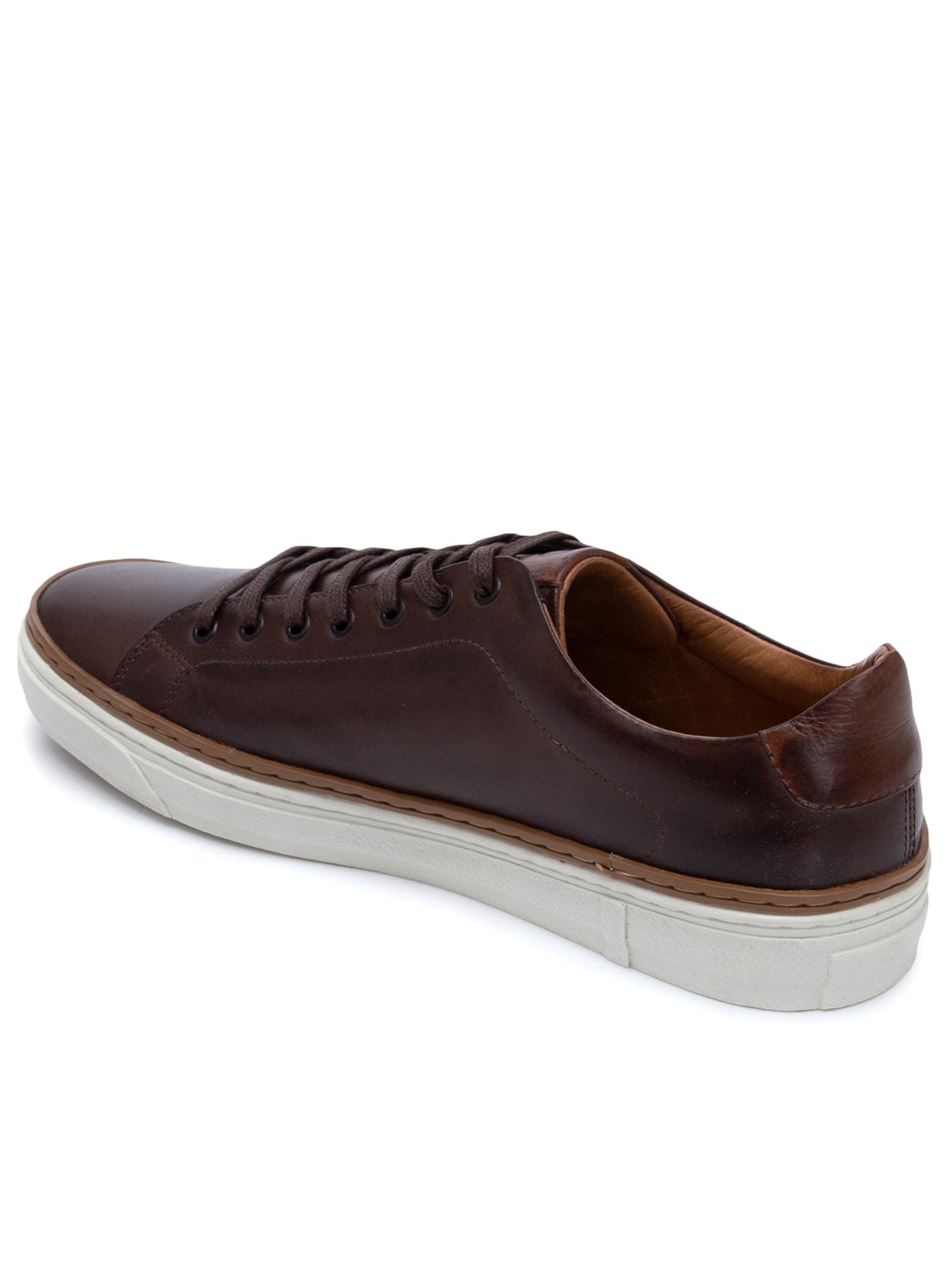 Tênis Masculino De Couro Marrom '2 Essential