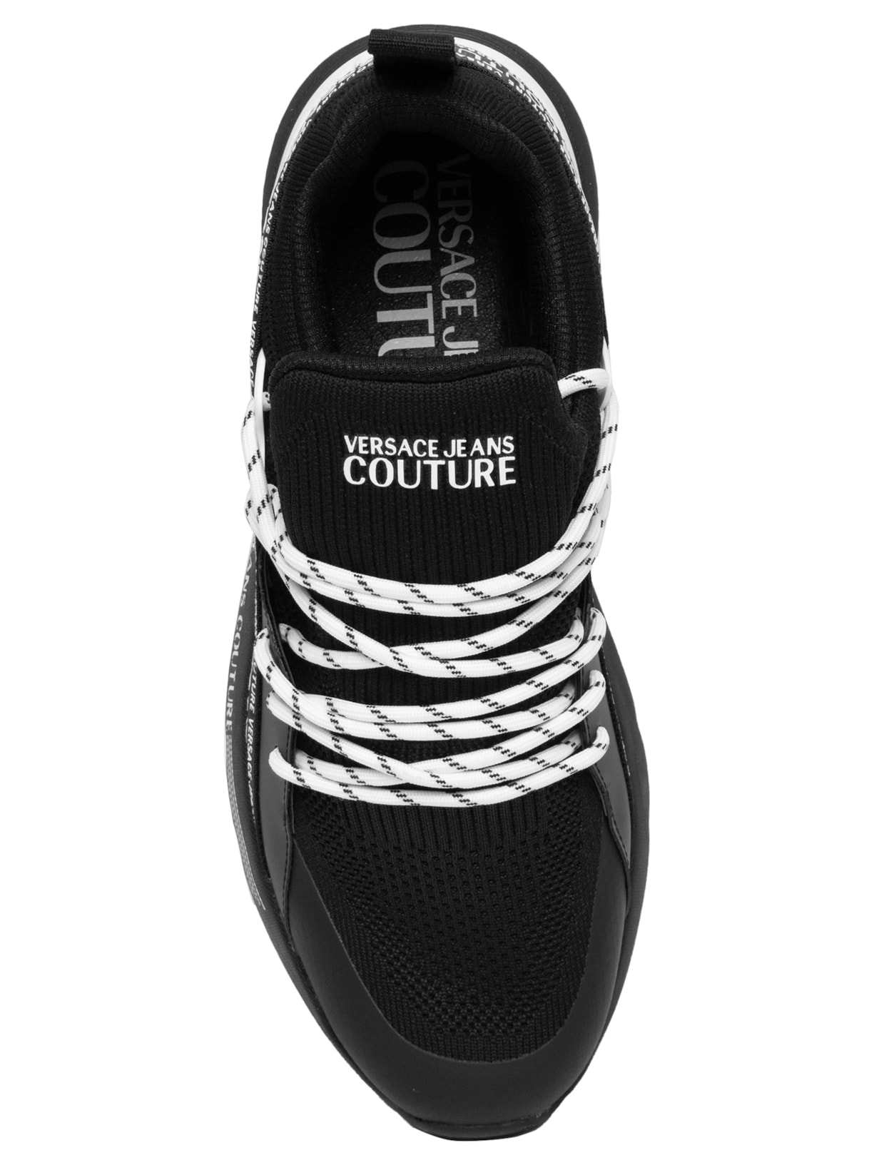 Tênis Masculino Dynamic SA3 Com Recortes Preto Versace Jeans Couture