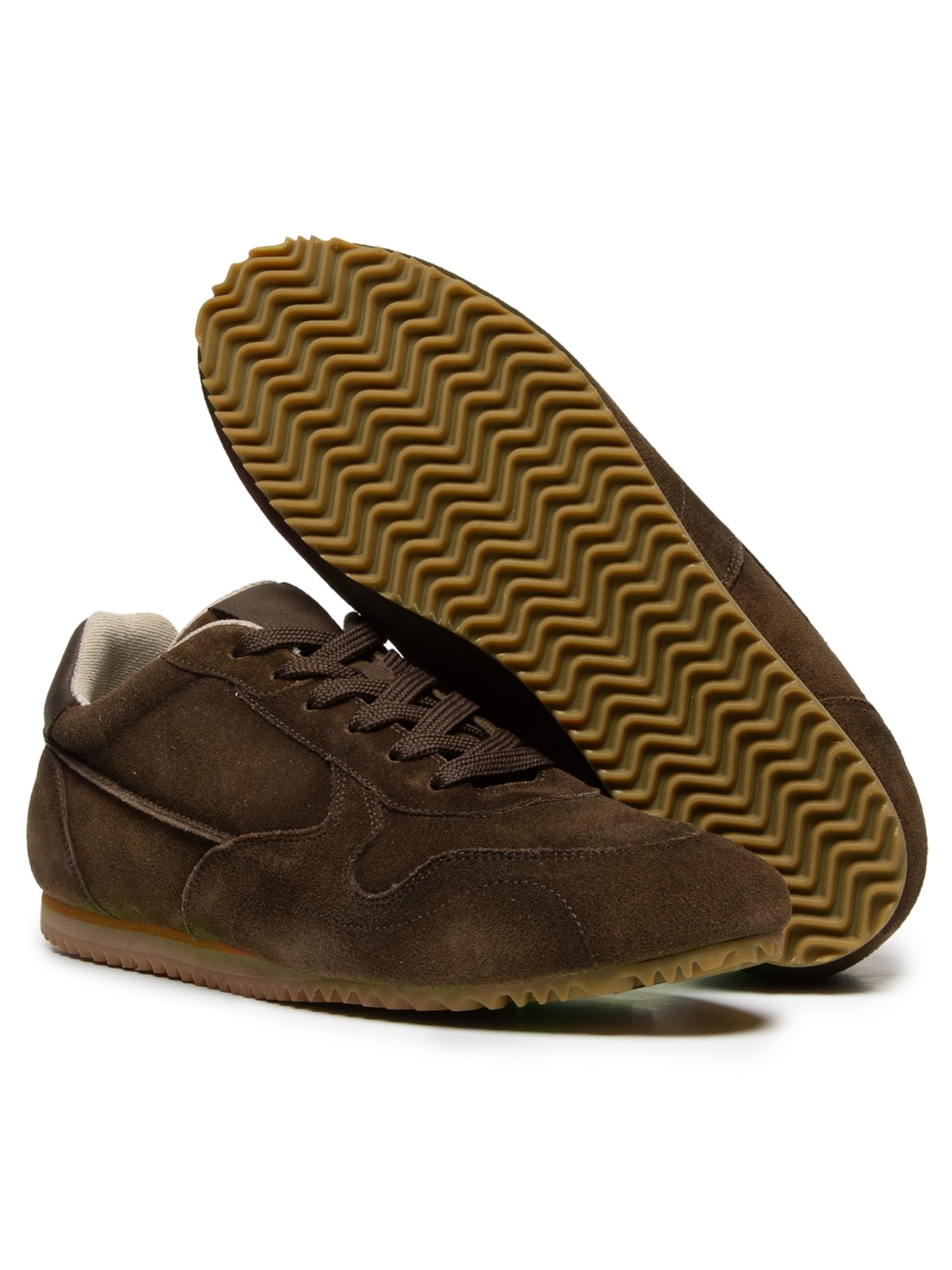 Tênis Masculino em Camurça Retrô – Marrom Basiq Men