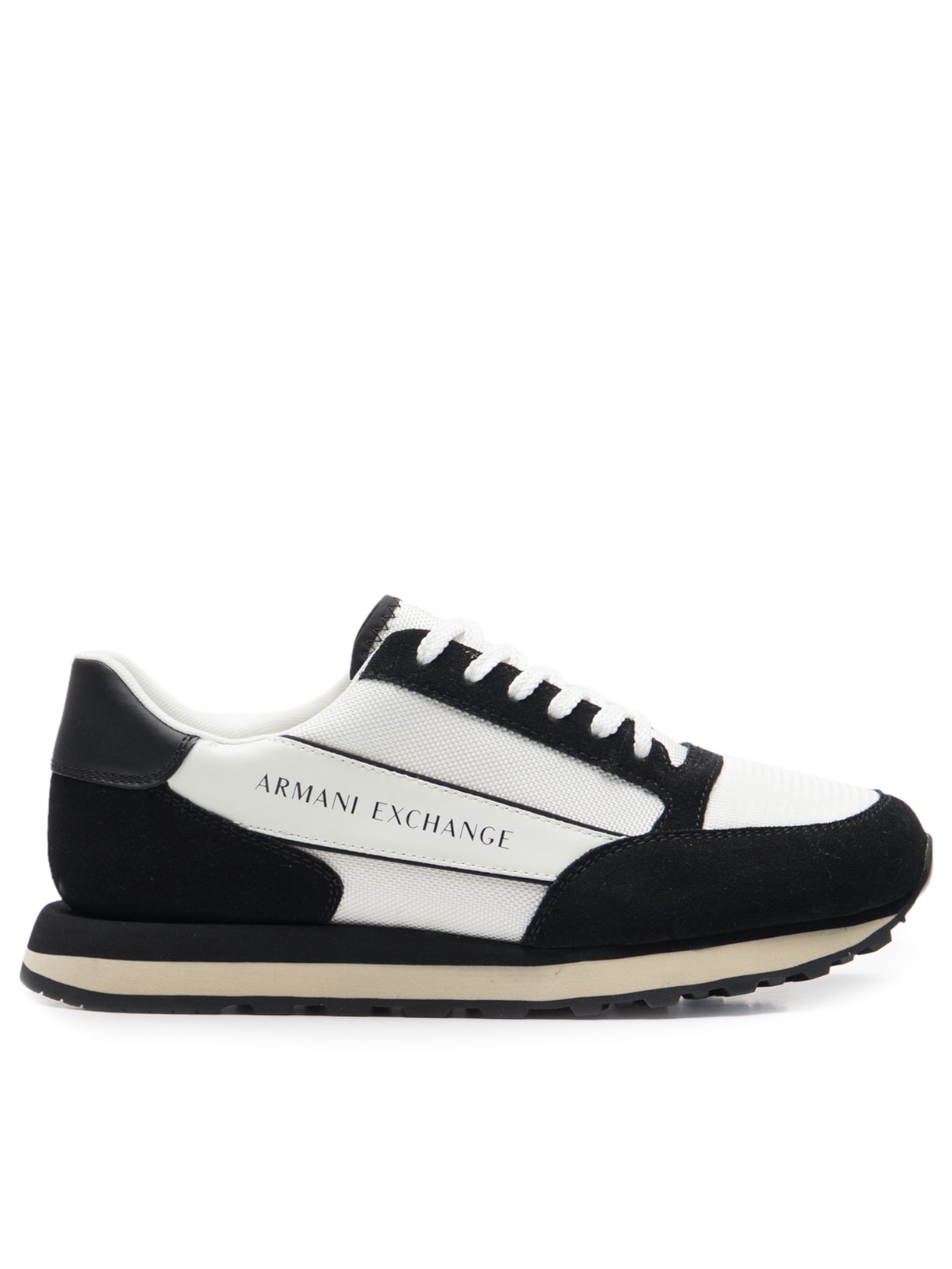 Tênis Masculino em Couro Bicolor - Branco