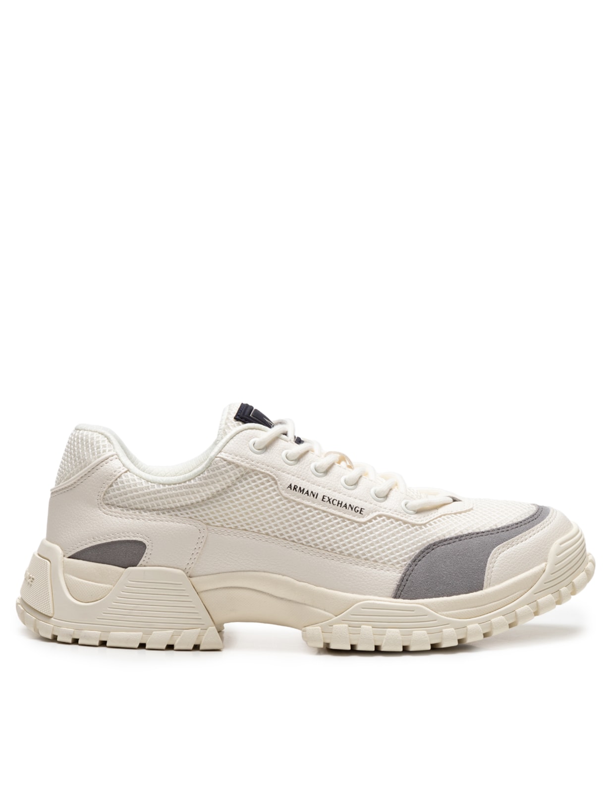 Tênis Masculino Em Couro com Mesh - Branco