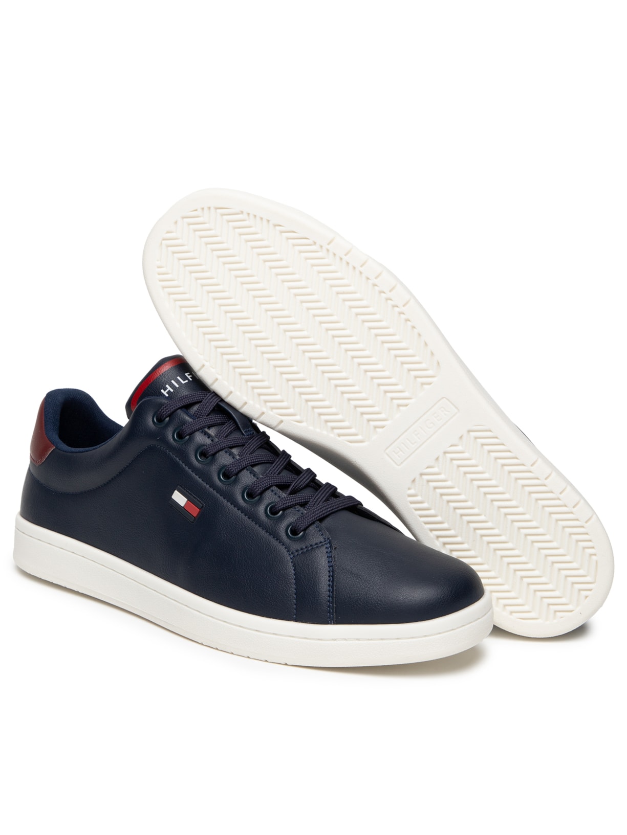 Tênis Masculino Flag Low Cut Lace-Up Azul Tommy Hilfiger