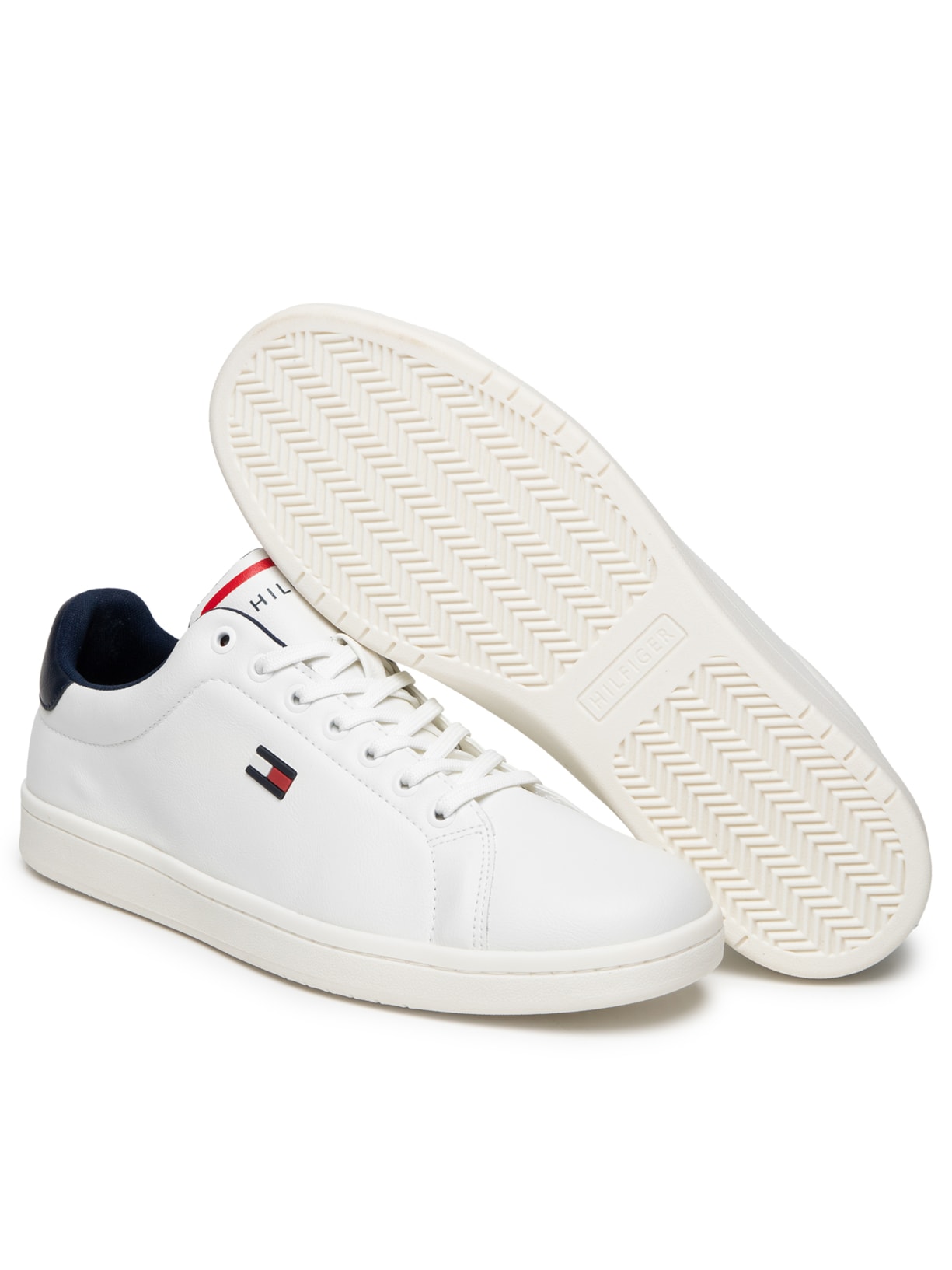 Tênis Masculino Flag Low Cut Lace-Up Branco Tommy Hilfiger