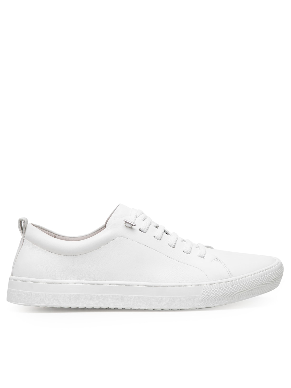 Tênis Masculino Flat Cadarço Elástico - Branco