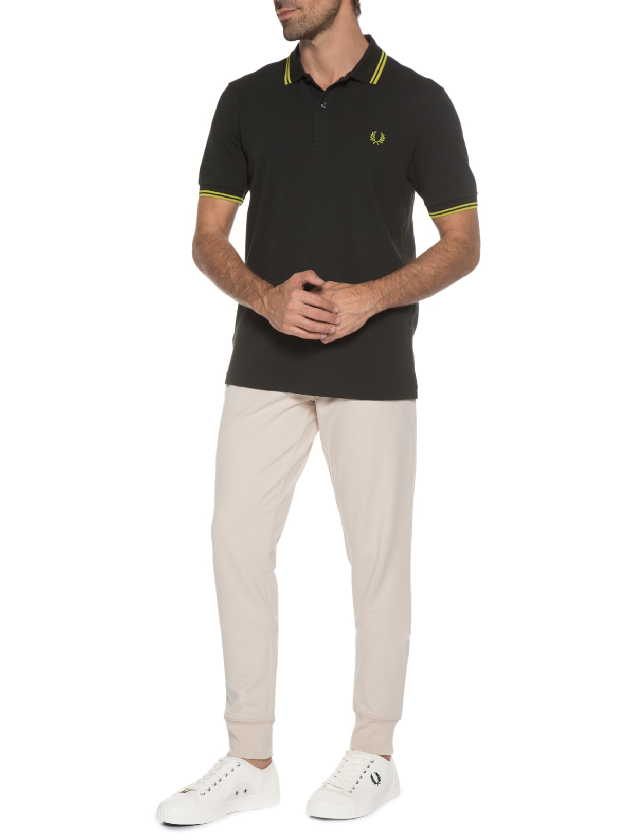 Tênis Masculino Hughes Low Canvas Off White Fred Perry