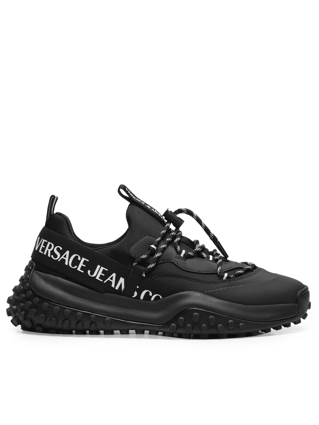 Tênis Masculino Hyber SN2 Com Cadarço Bicolor Preto Versace Jeans Couture