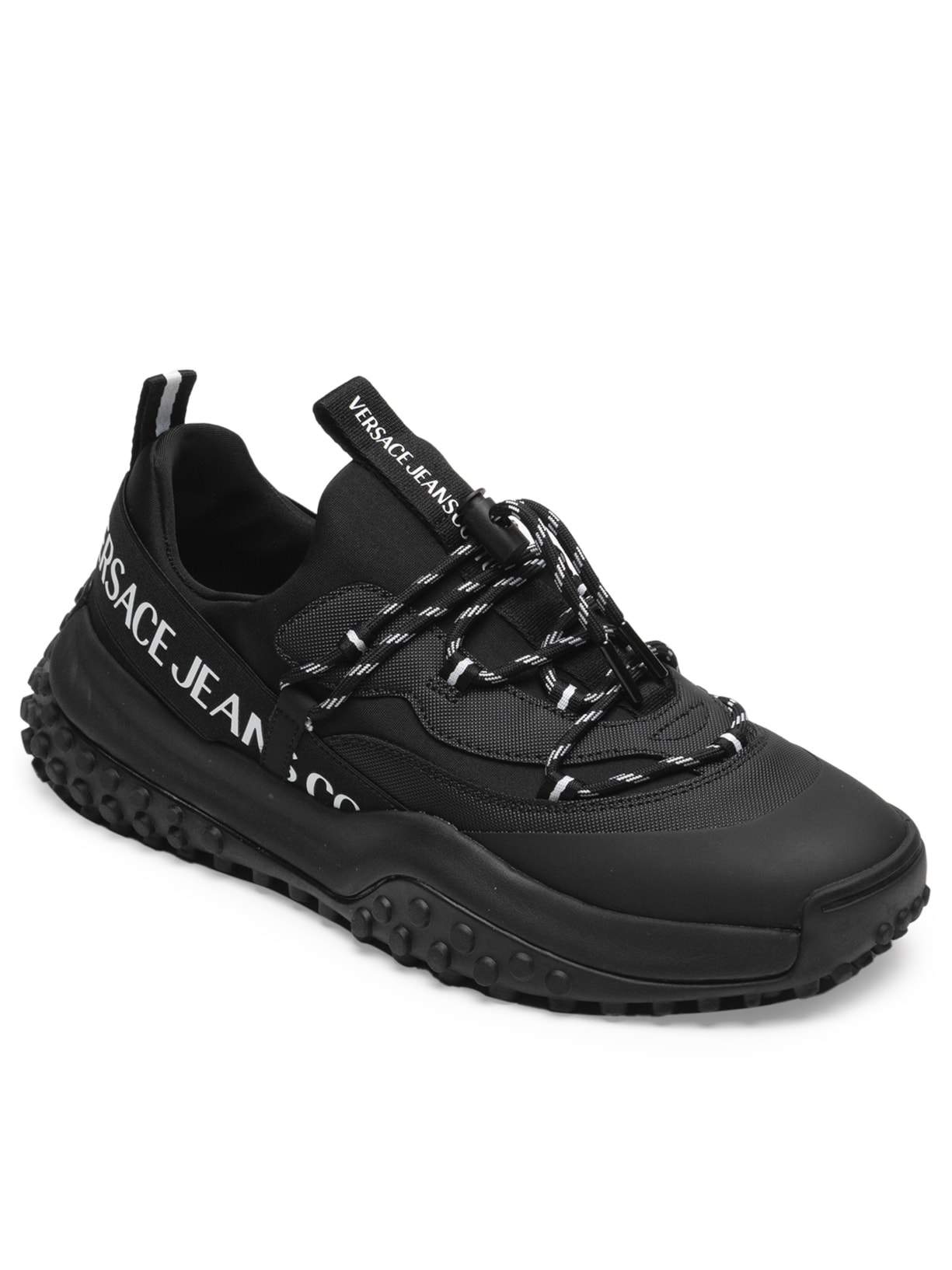 Tênis Masculino Hyber SN2 Com Cadarço Bicolor Preto Versace Jeans Couture